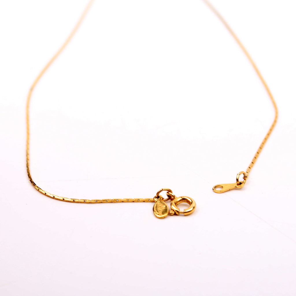 Vintage Logo Pendant Necklace Gold