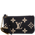 Pochette Cles Bicolor Empreinte Black/Beige
