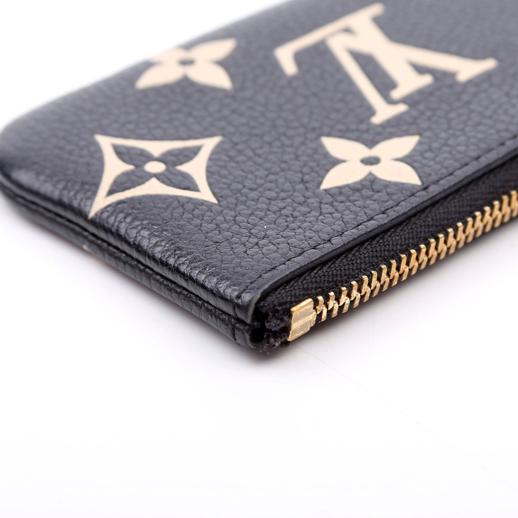 Pochette Cles Bicolor Empreinte Black/Beige