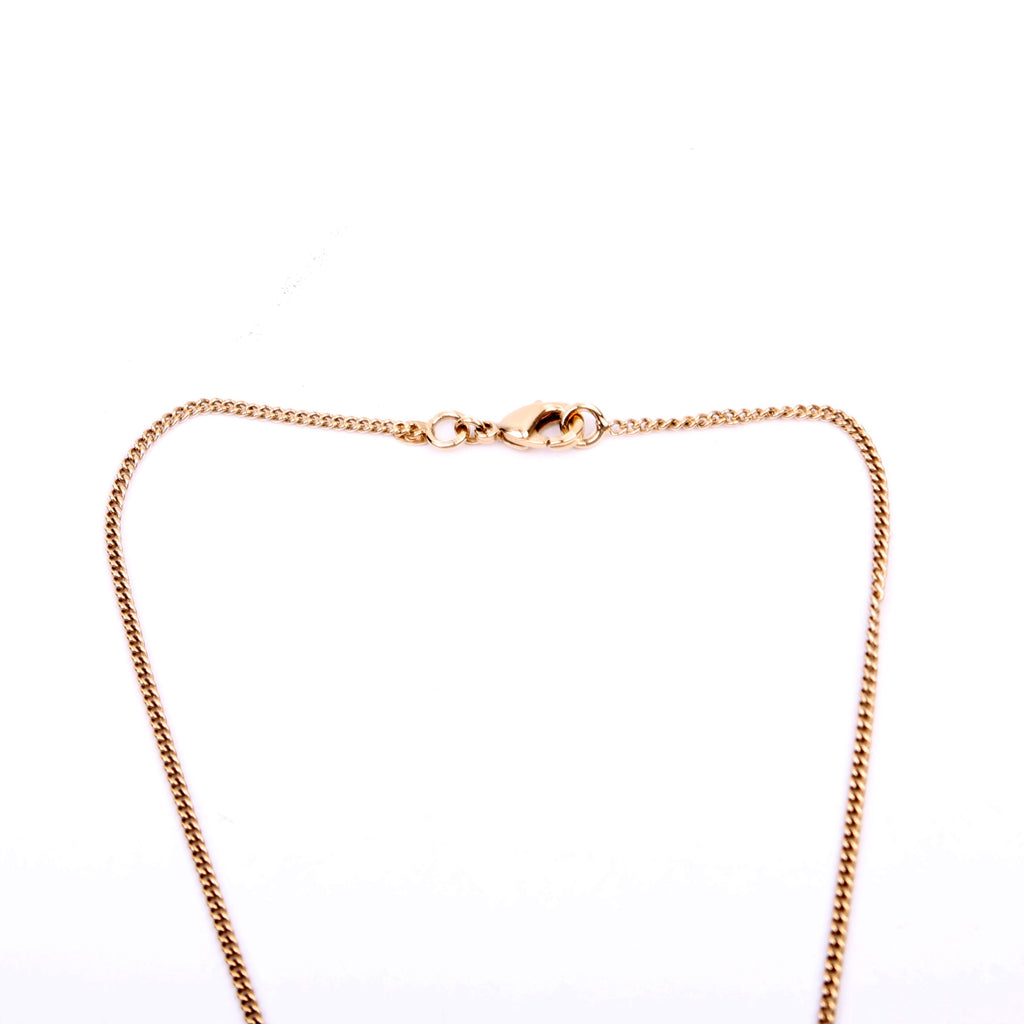 CC Clover Enamel Pendants Necklace Gold/Black