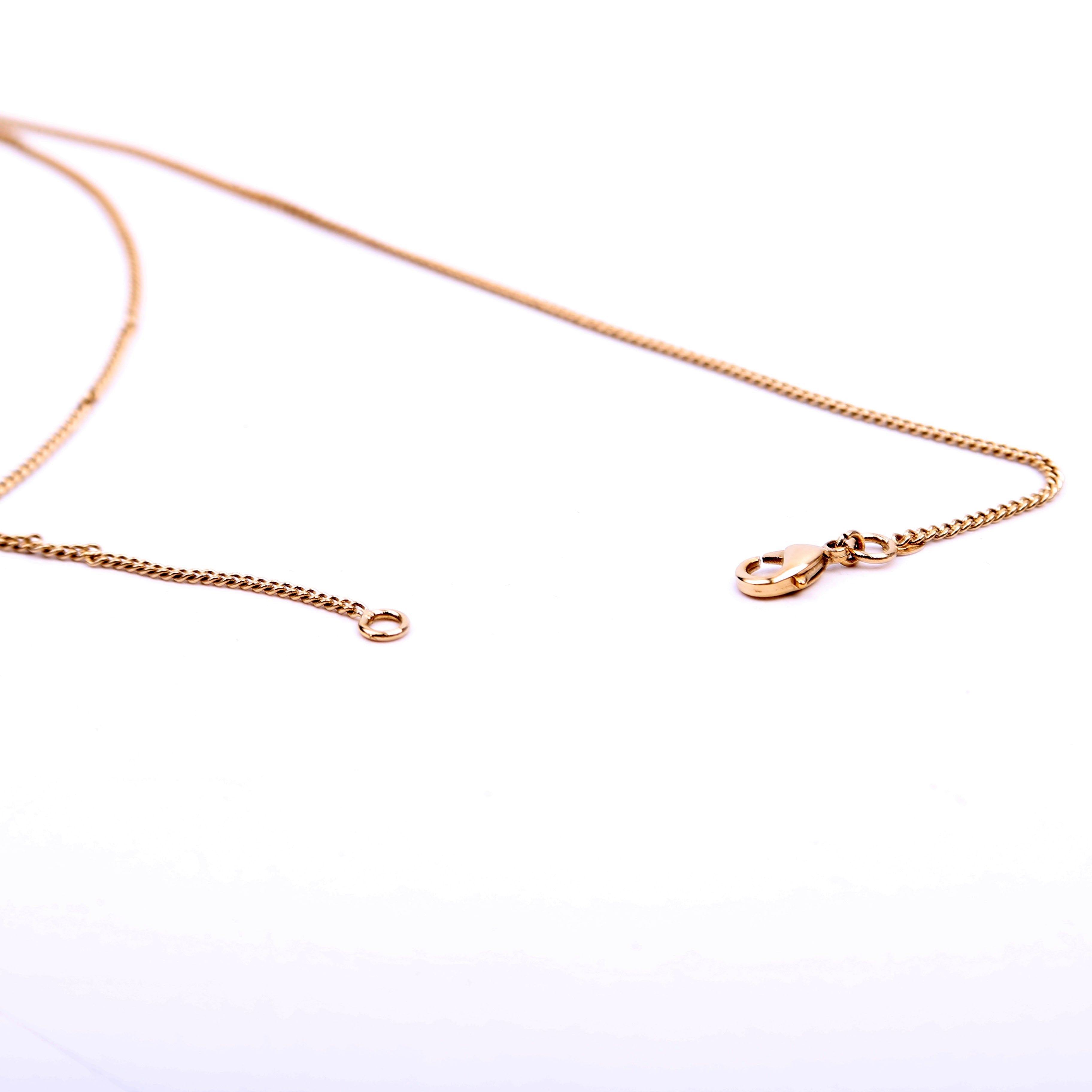 CC Clover Enamel Pendants Necklace Gold/Black