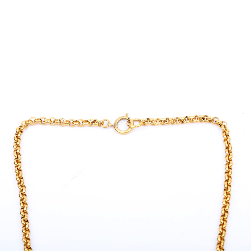 CC Heart Pendant Vintage Necklace Gold