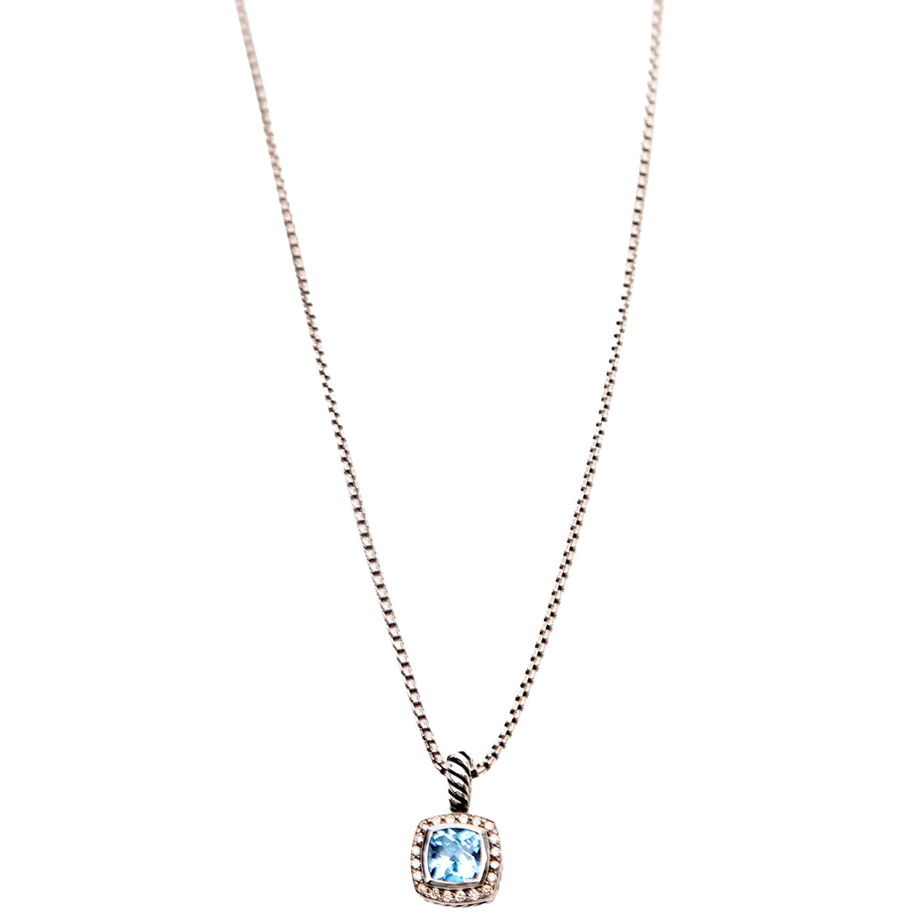 Petite Albion Pendant Necklace 925/Topaz/Diamonds