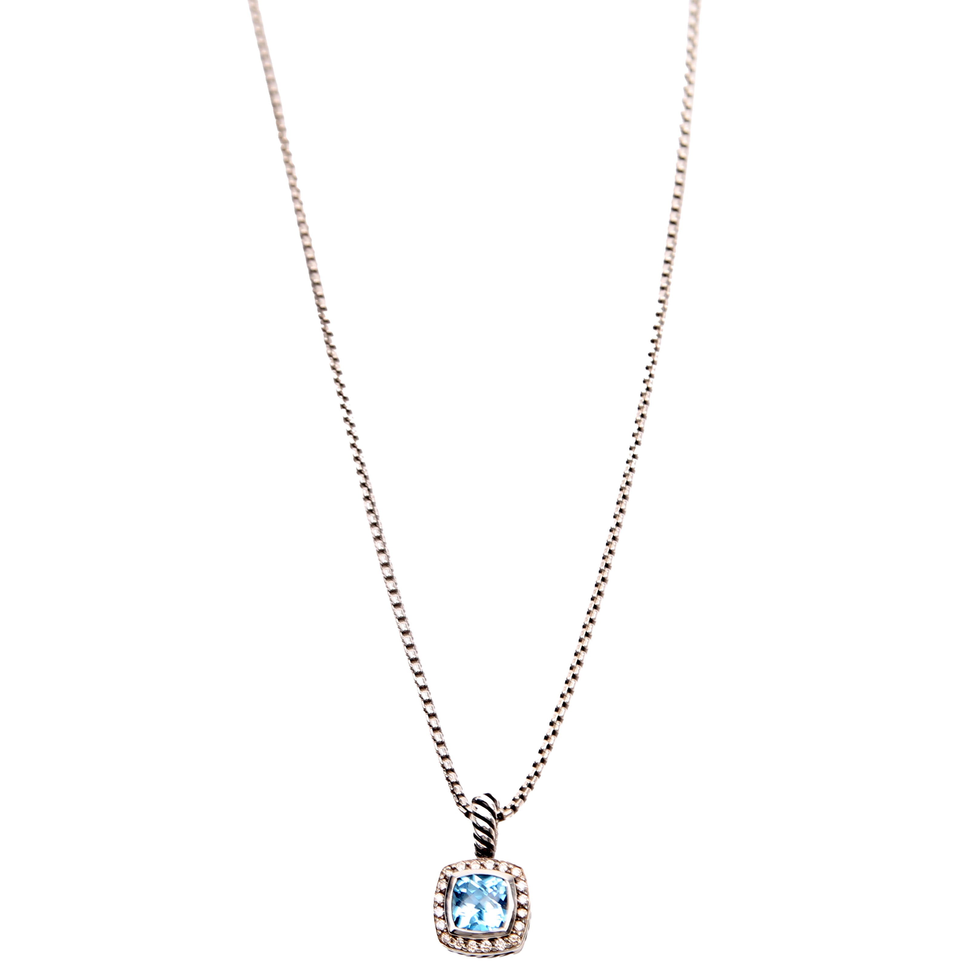 Petite Albion Pendant Necklace 925/Topaz/Diamonds