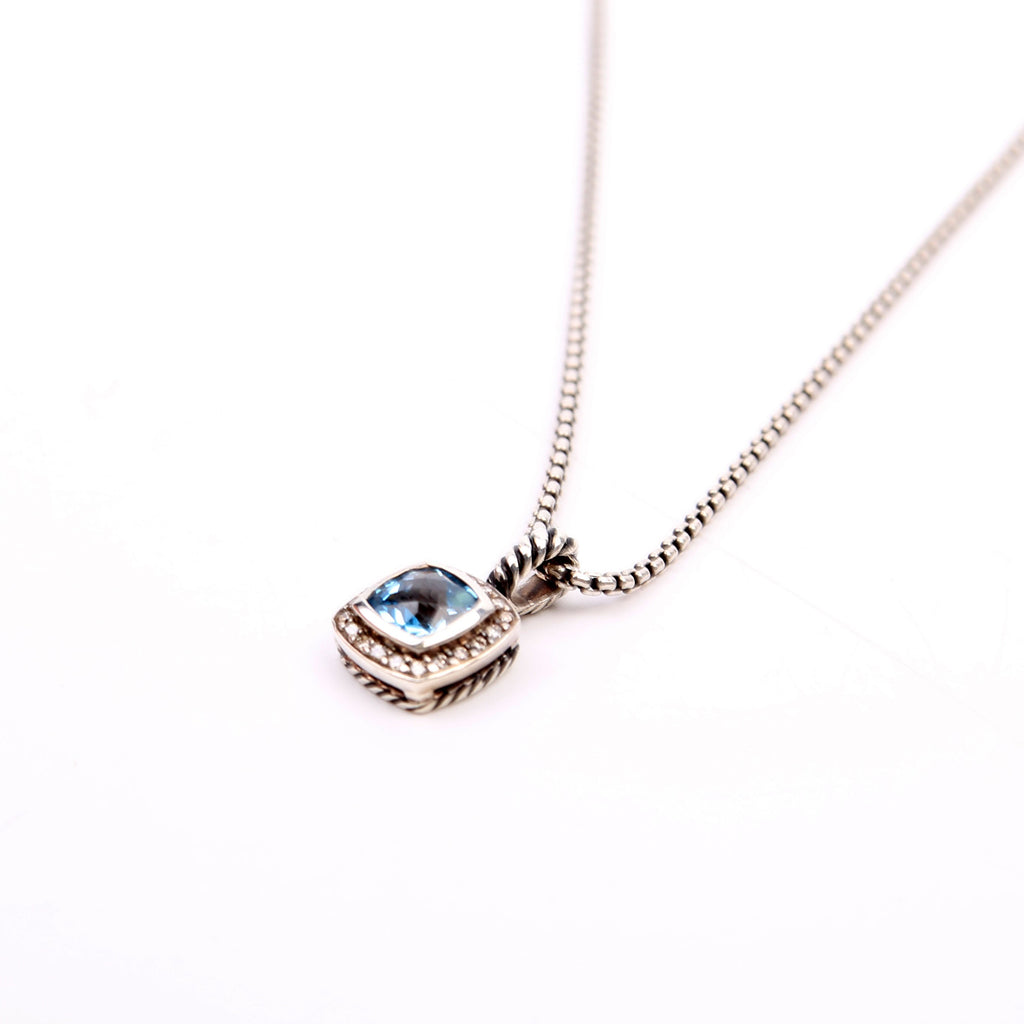 Petite Albion Pendant Necklace 925/Topaz/Diamonds