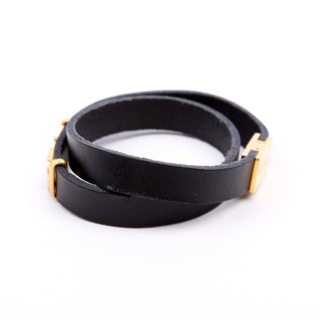 Cassandre Double Wrap Bracelet Black/Gold