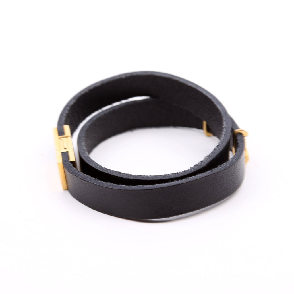 Cassandre Double Wrap Bracelet Black/Gold