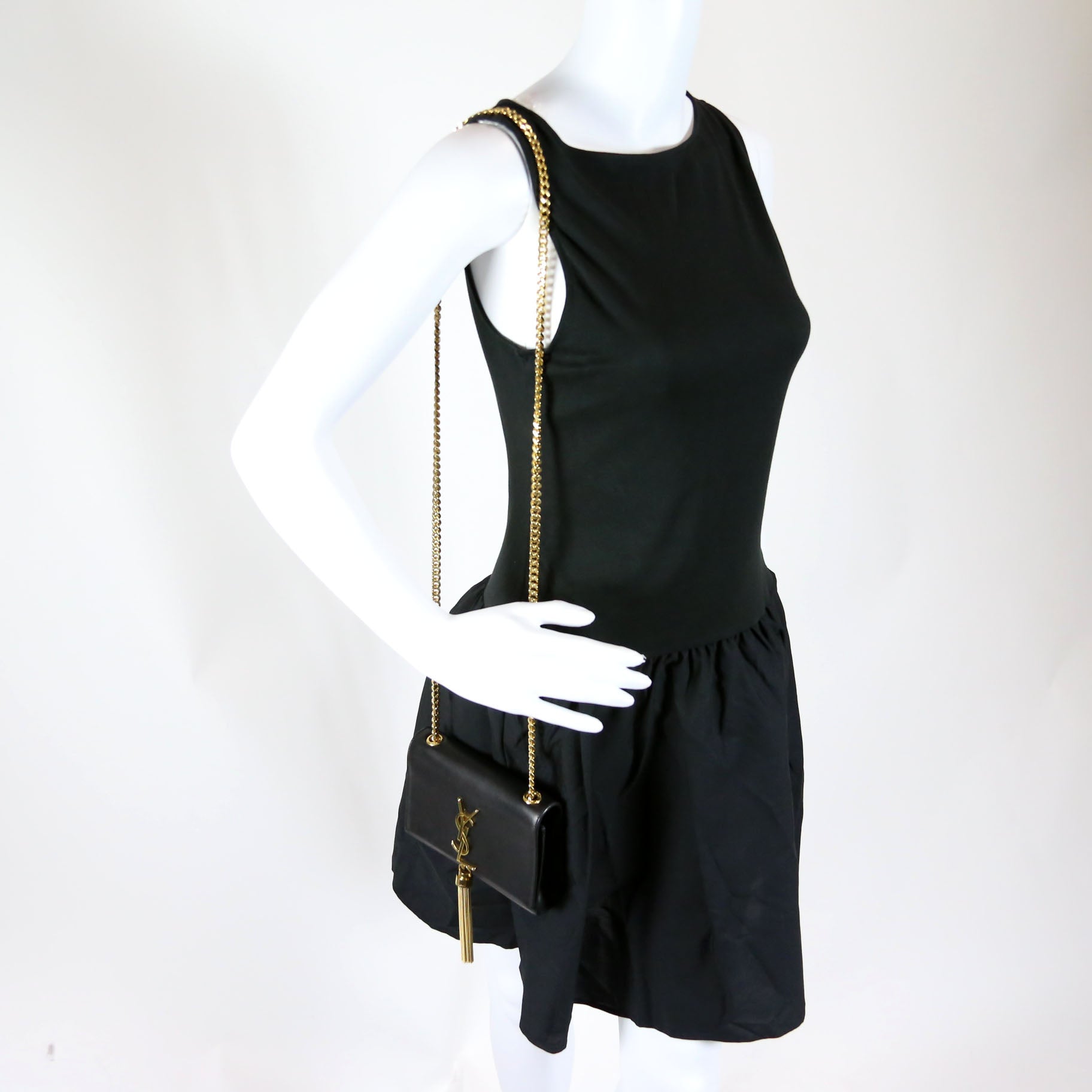 Kate Tassel Small 354120 Black/Gold