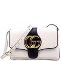 550129 Arli Flap Small Calfskin White/Black