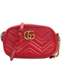 Gucci 447632 Marmont Small Leather Camera Red