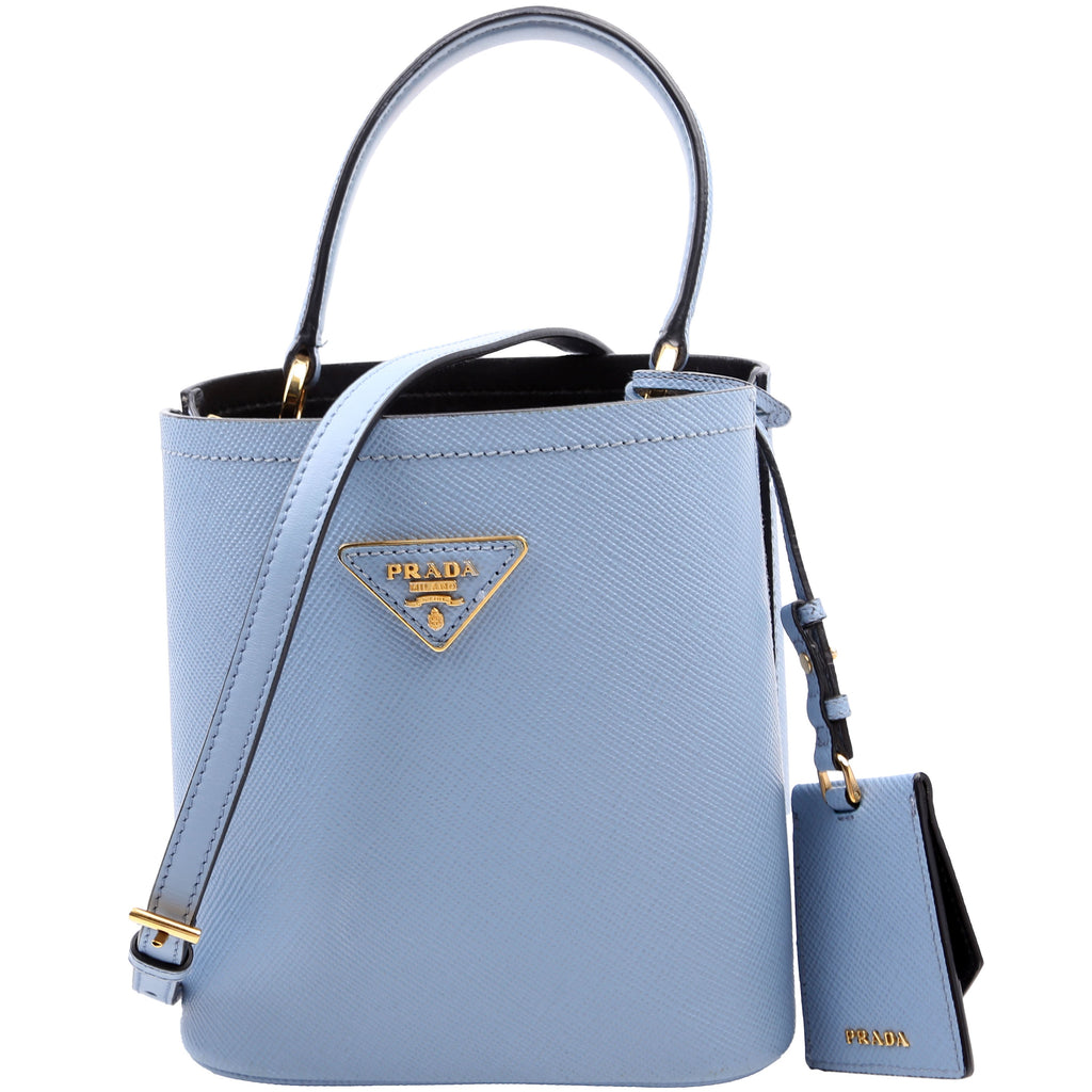 Saffiano Cuir Small Panier Bag Blue