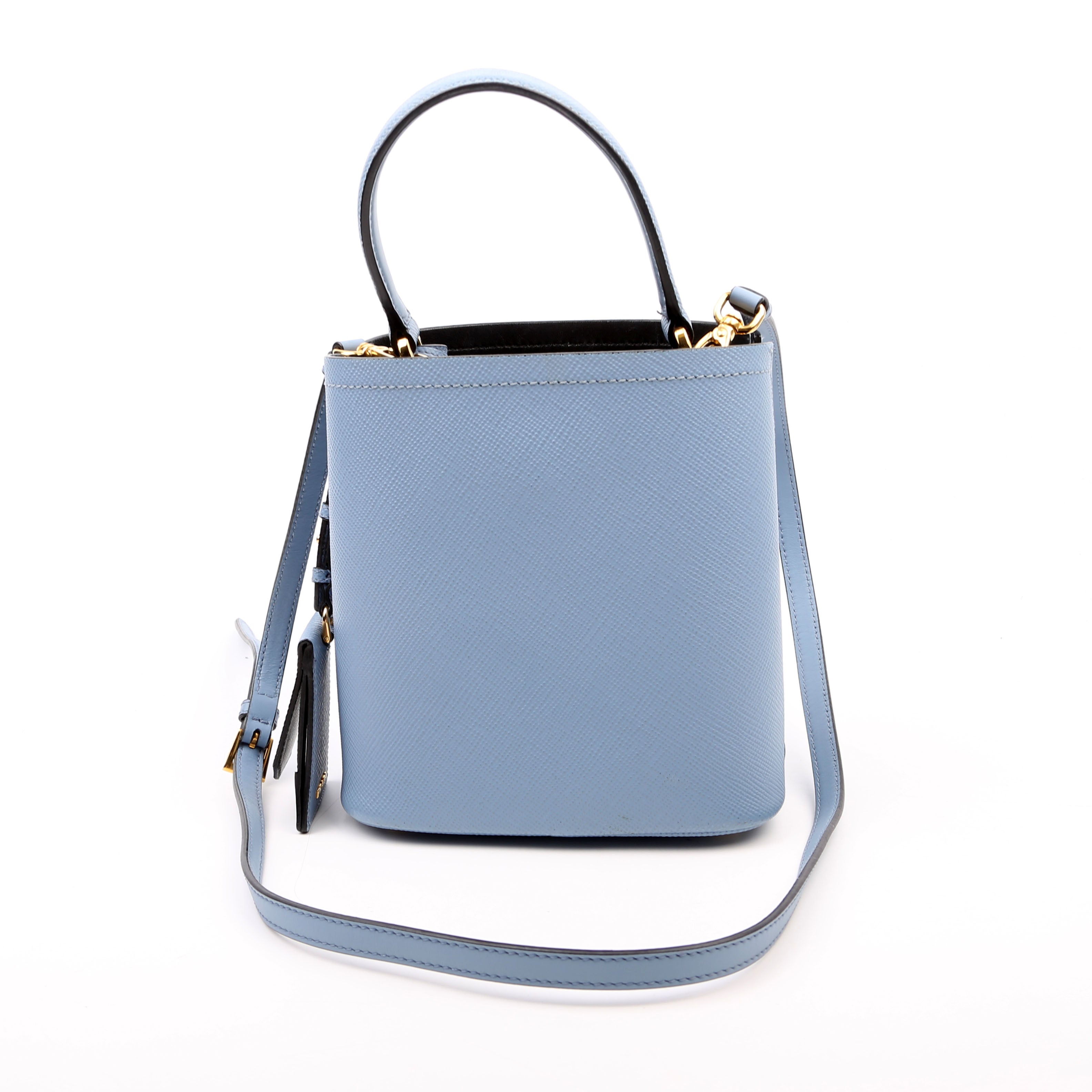 Saffiano Cuir Small Panier Bag Blue