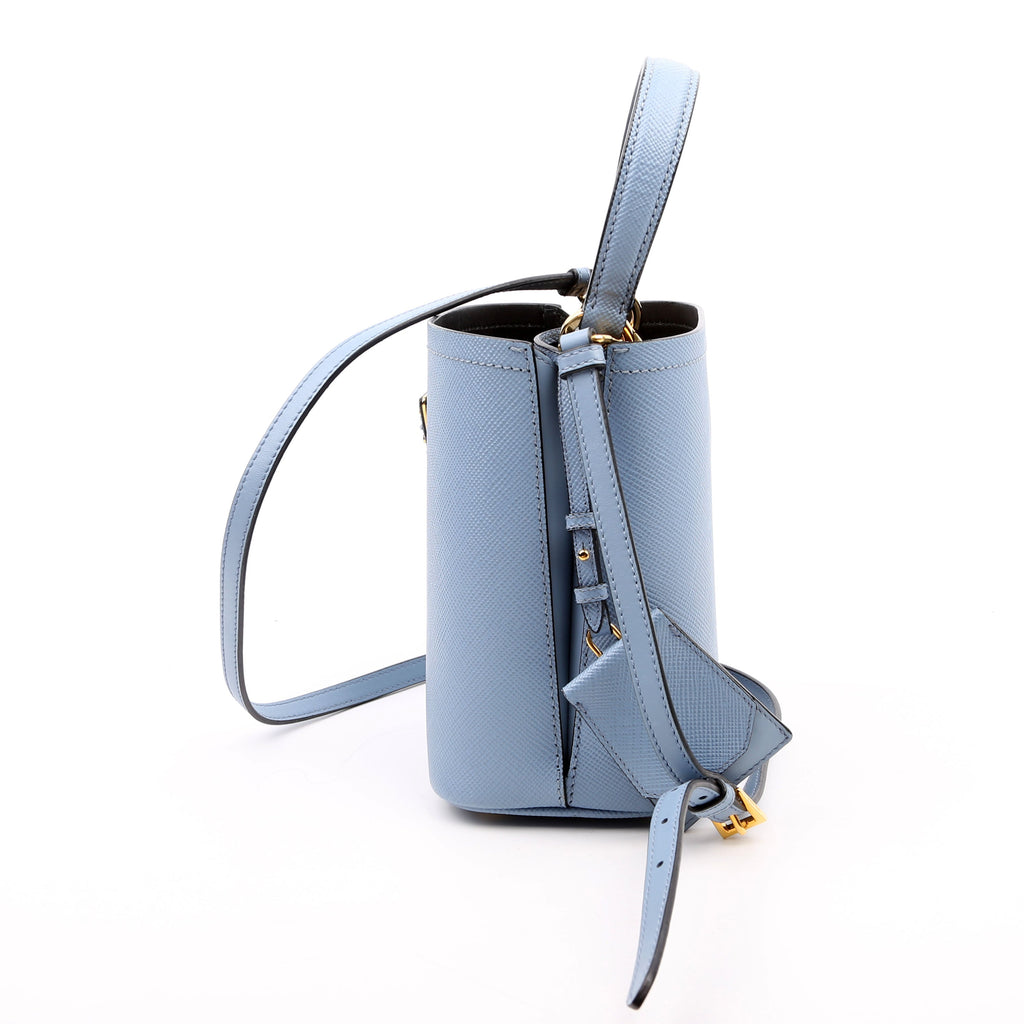 Saffiano Cuir Small Panier Bag Blue