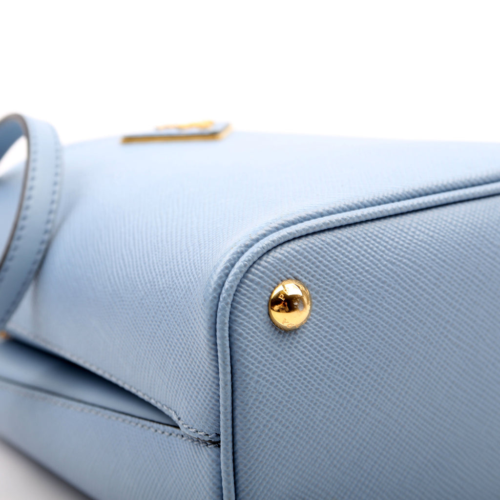 Saffiano Cuir Small Panier Bag Blue