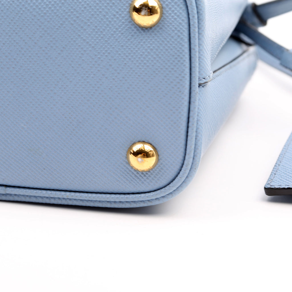 Saffiano Cuir Small Panier Bag Blue