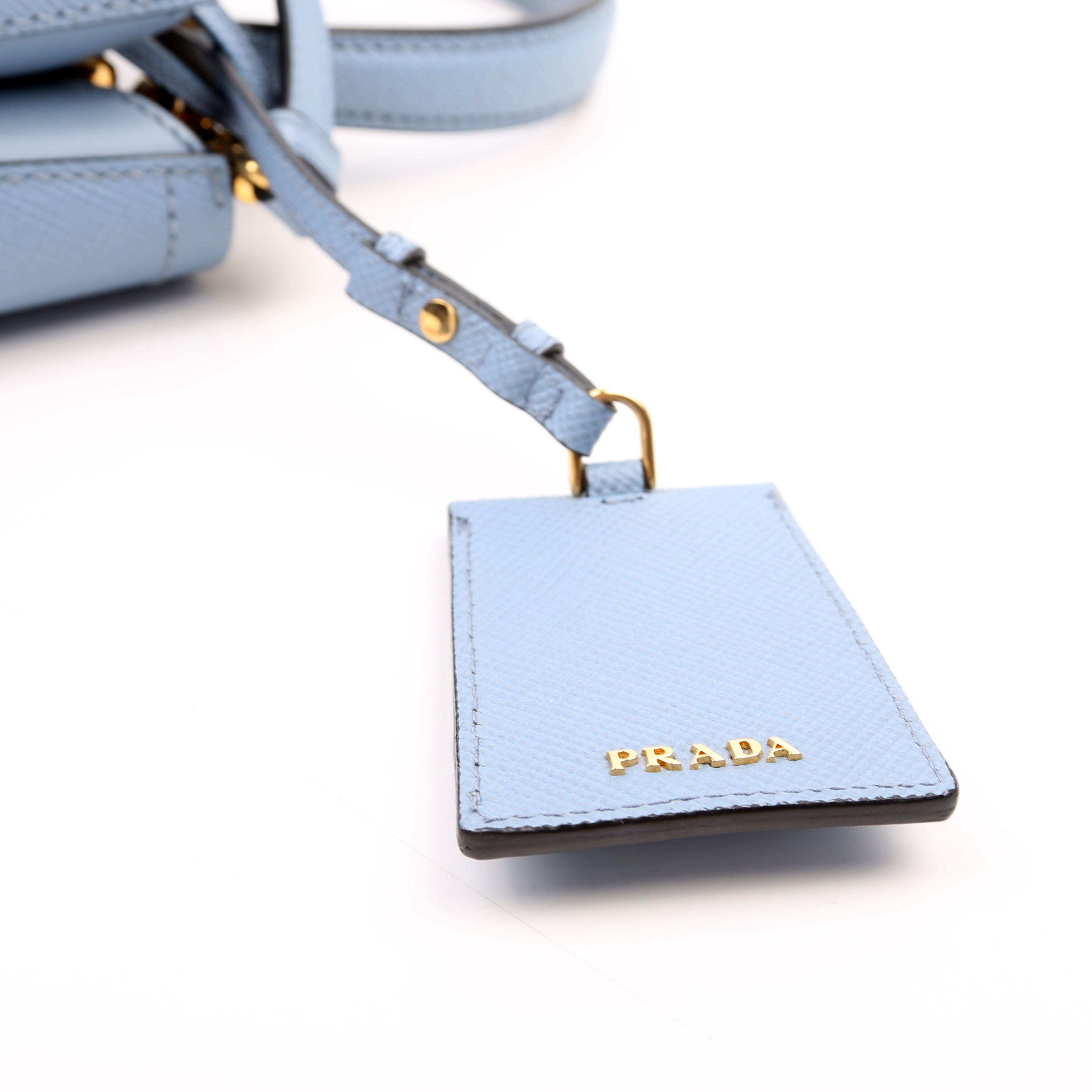 Saffiano Cuir Small Panier Bag Blue