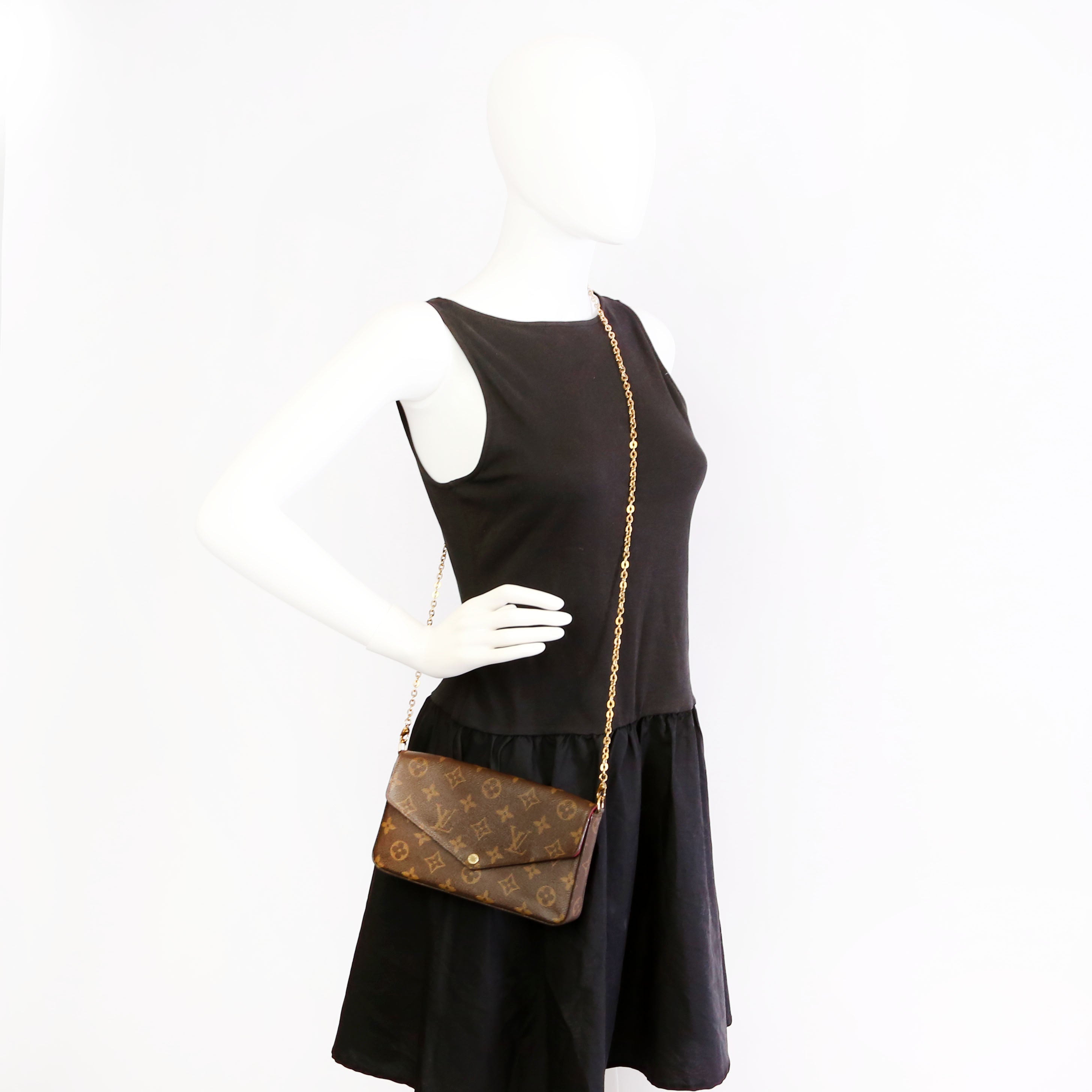 Pochette Felicie Monogram Berry