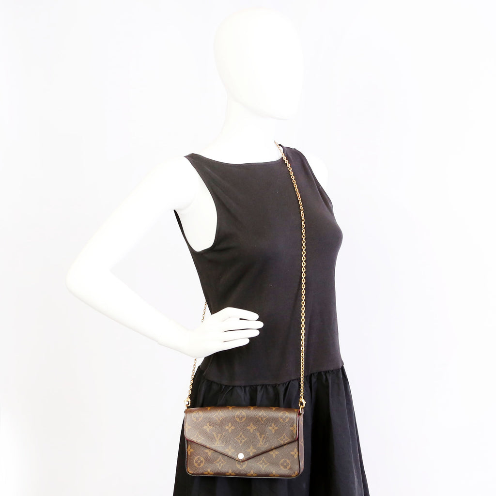 Pochette Felicie Monogram Berry
