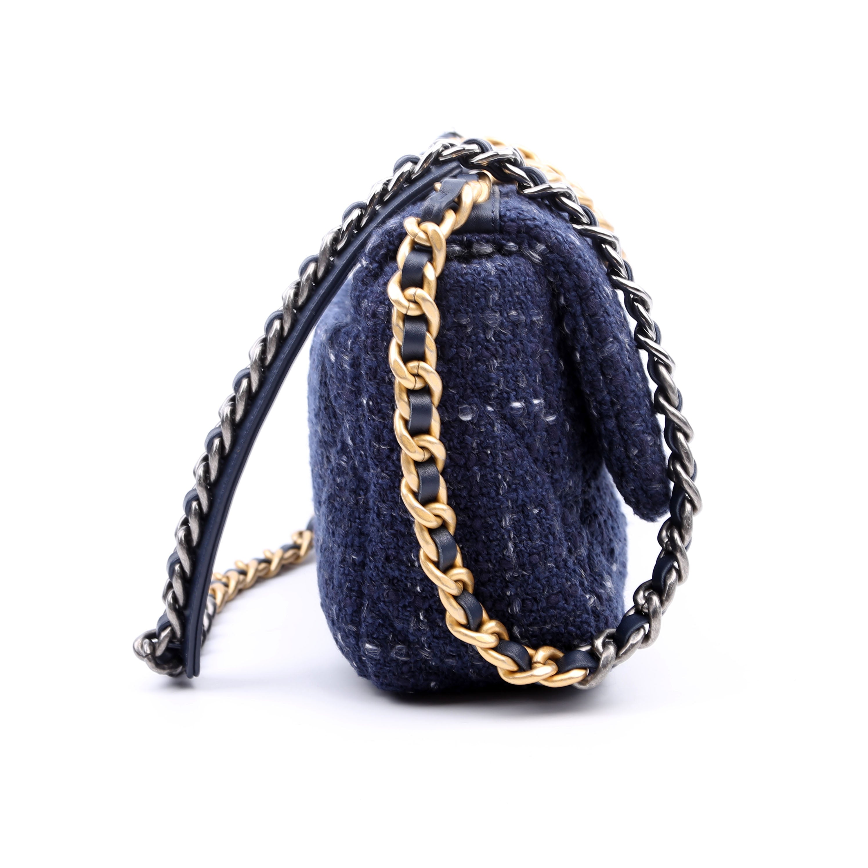 Chanel 19 Small Tweed RFID Navy