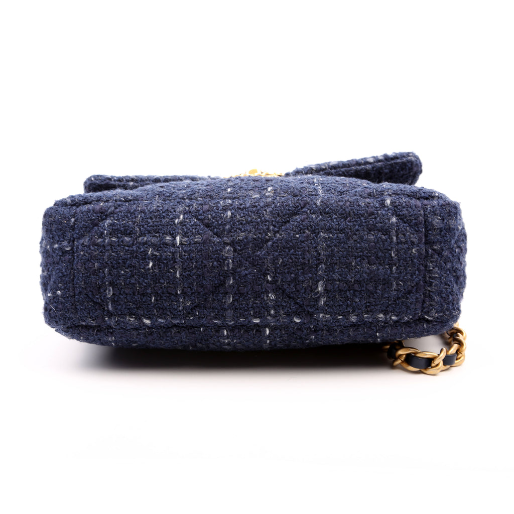 Chanel 19 Small Tweed RFID Navy