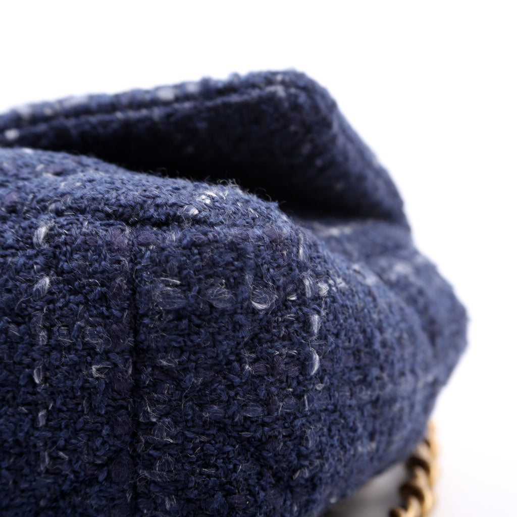 Chanel 19 Small Tweed RFID Navy