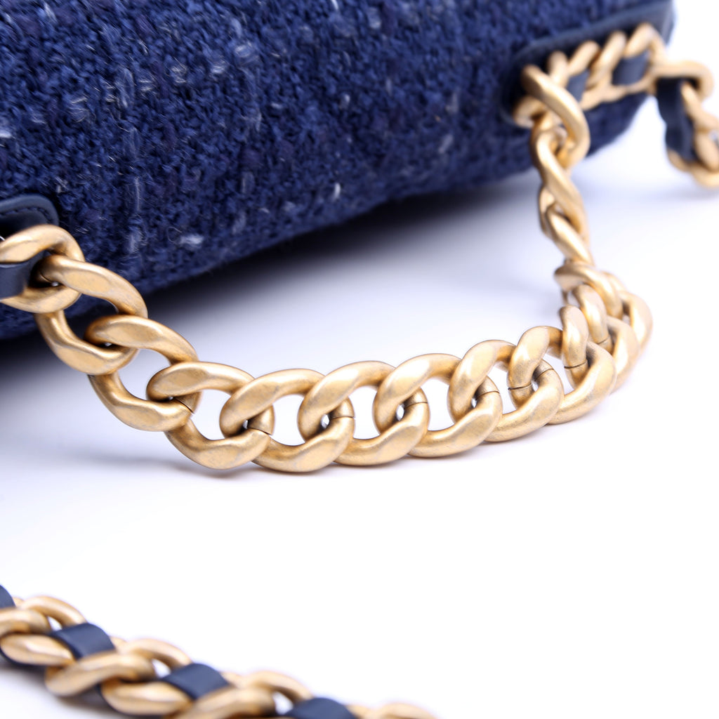 Chanel 19 Small Tweed RFID Navy