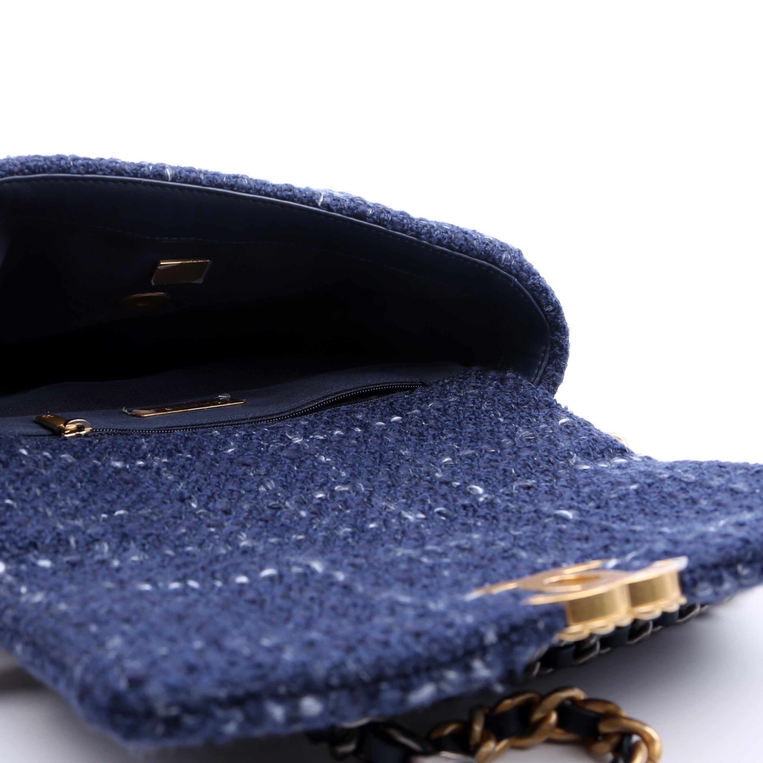 Chanel 19 Small Tweed RFID Navy