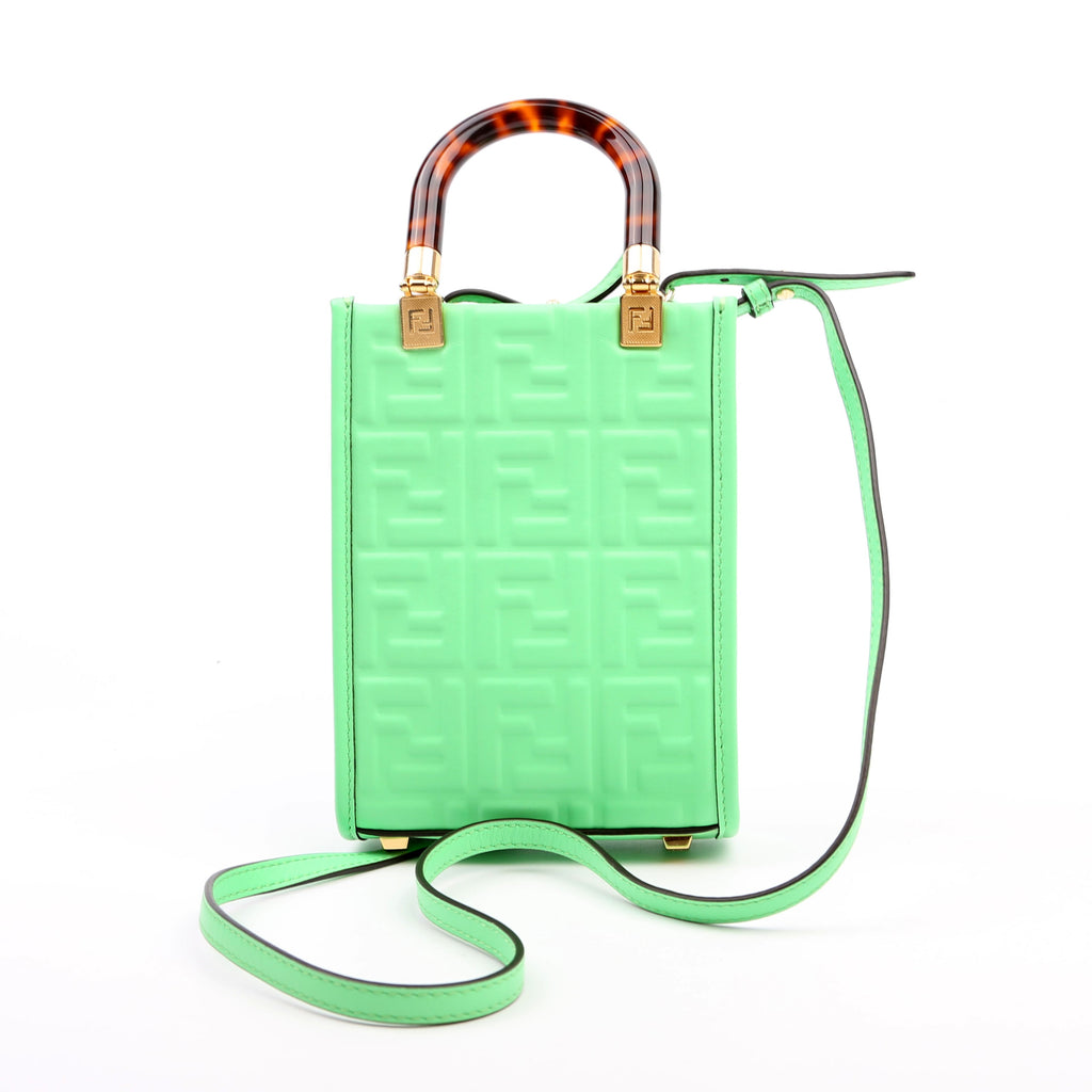 Fendi Mini Sunshine Shopper Green