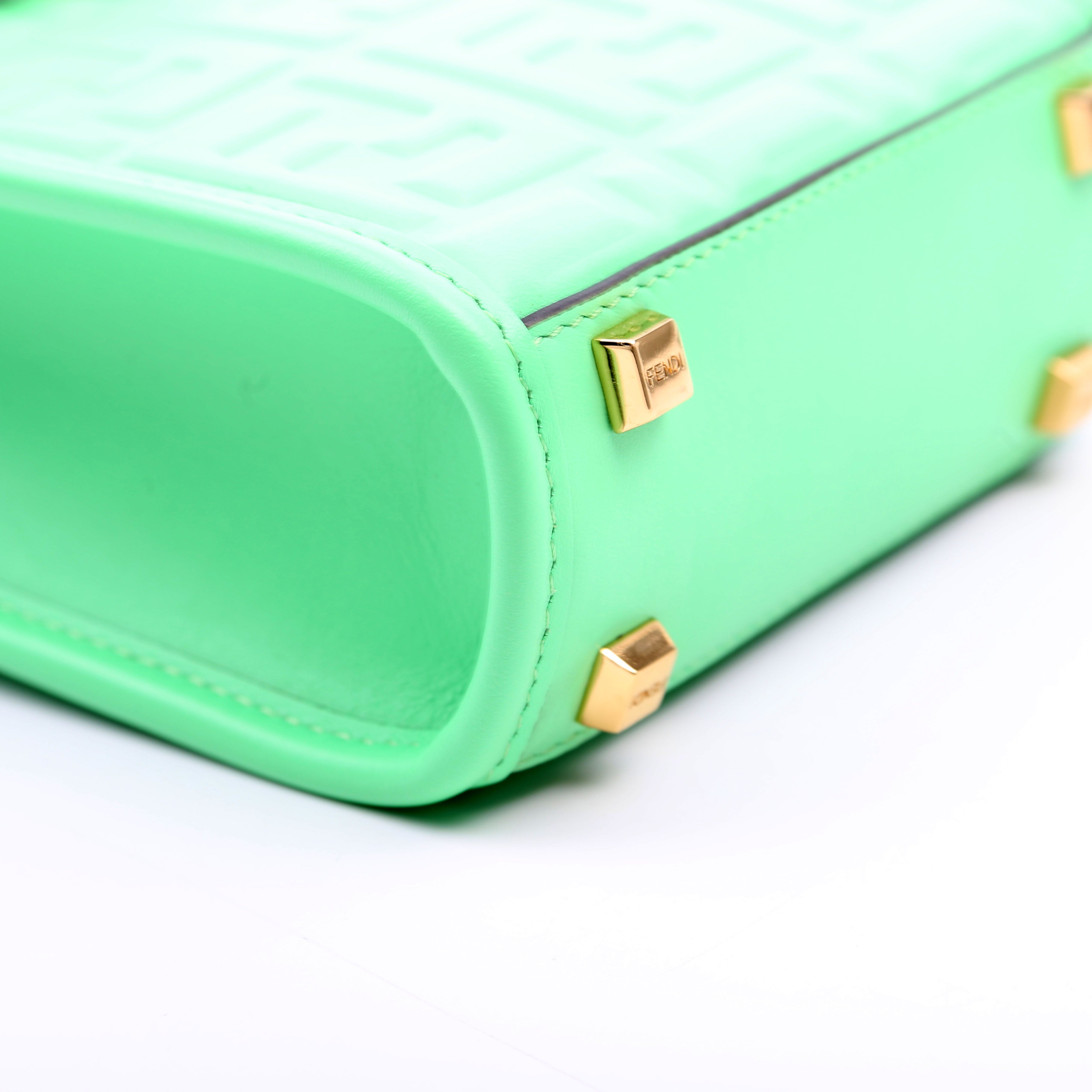 Fendi Mini Sunshine Shopper Green