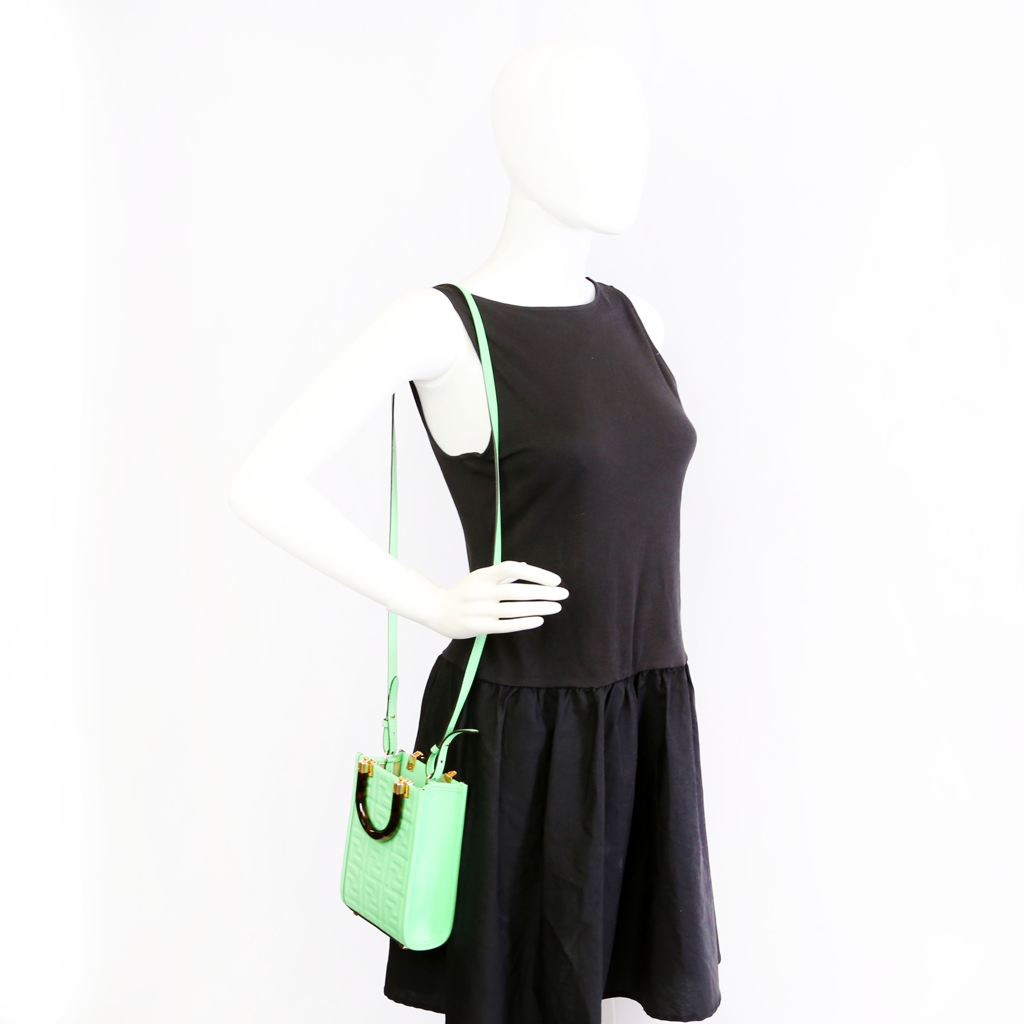 Fendi Mini Sunshine Shopper Green