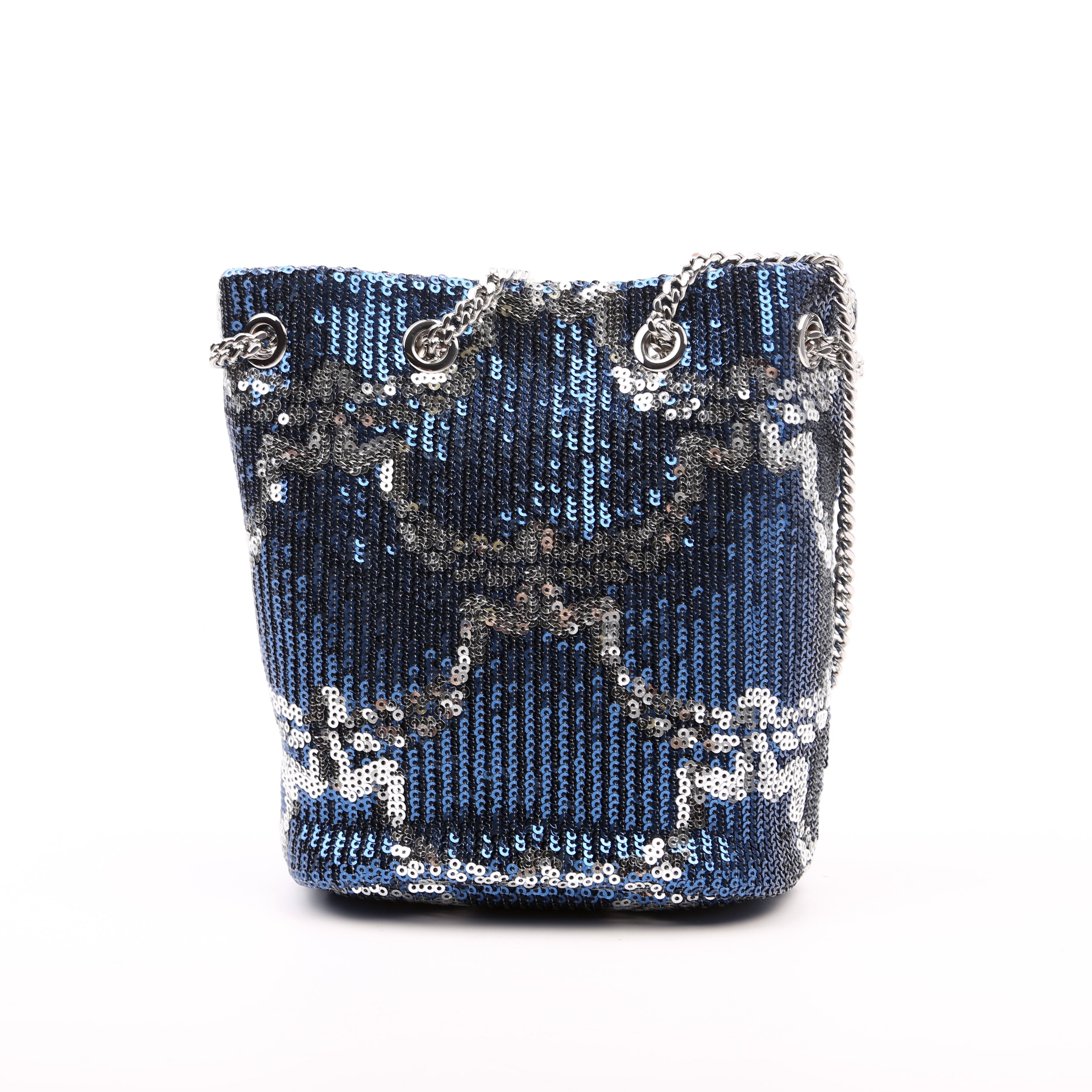 Himmel Sequin Bucket Bag Blue/Silver