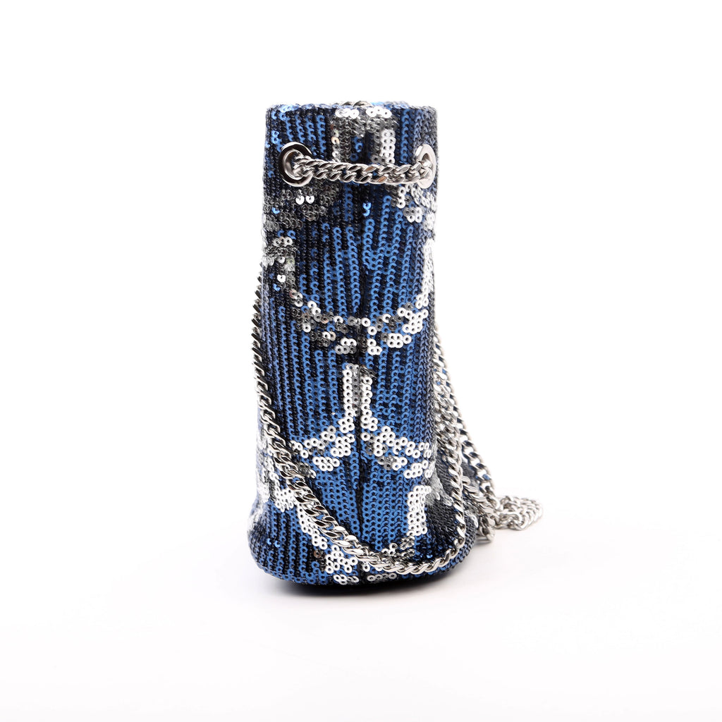 Himmel Sequin Bucket Bag Blue/Silver