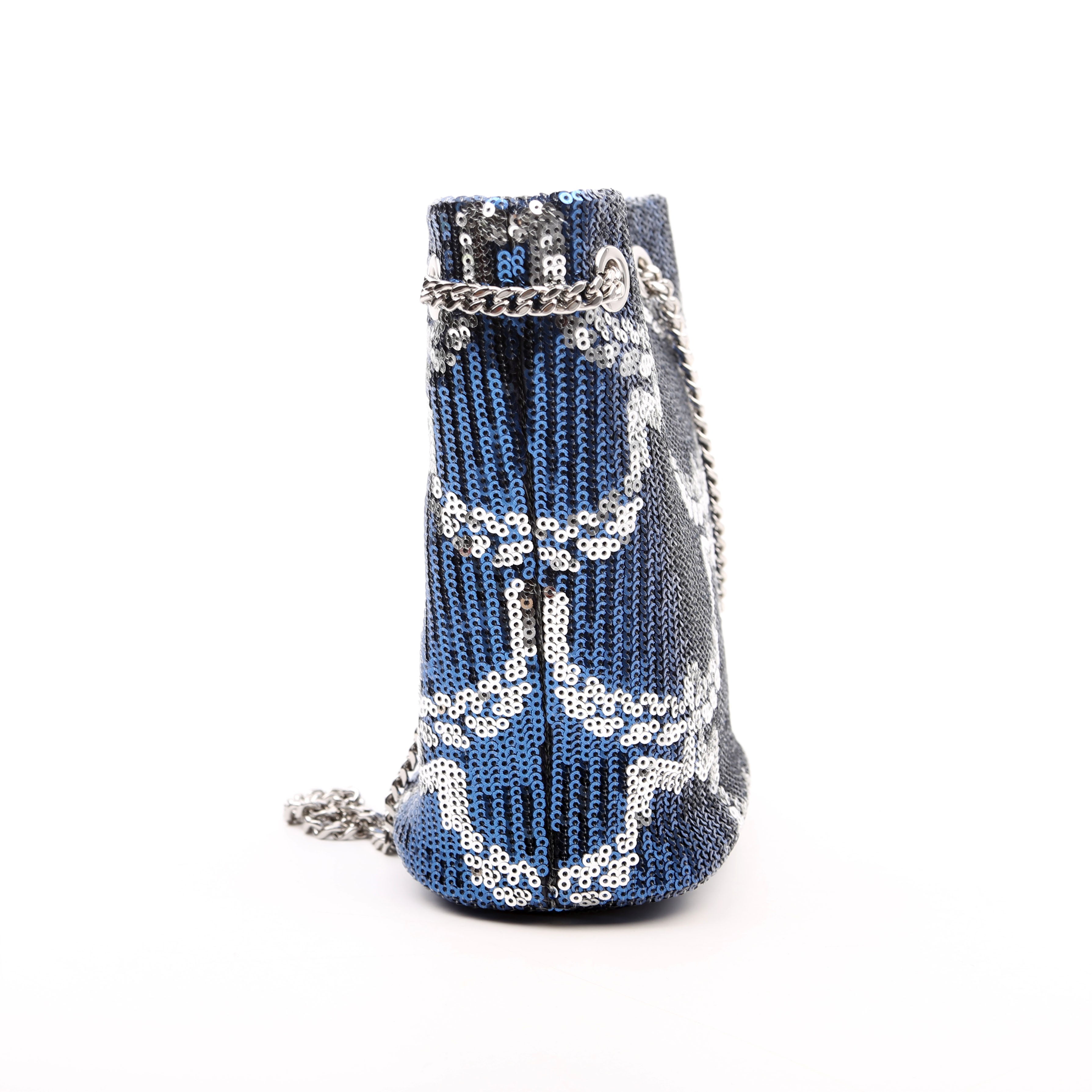 Himmel Sequin Bucket Bag Blue/Silver