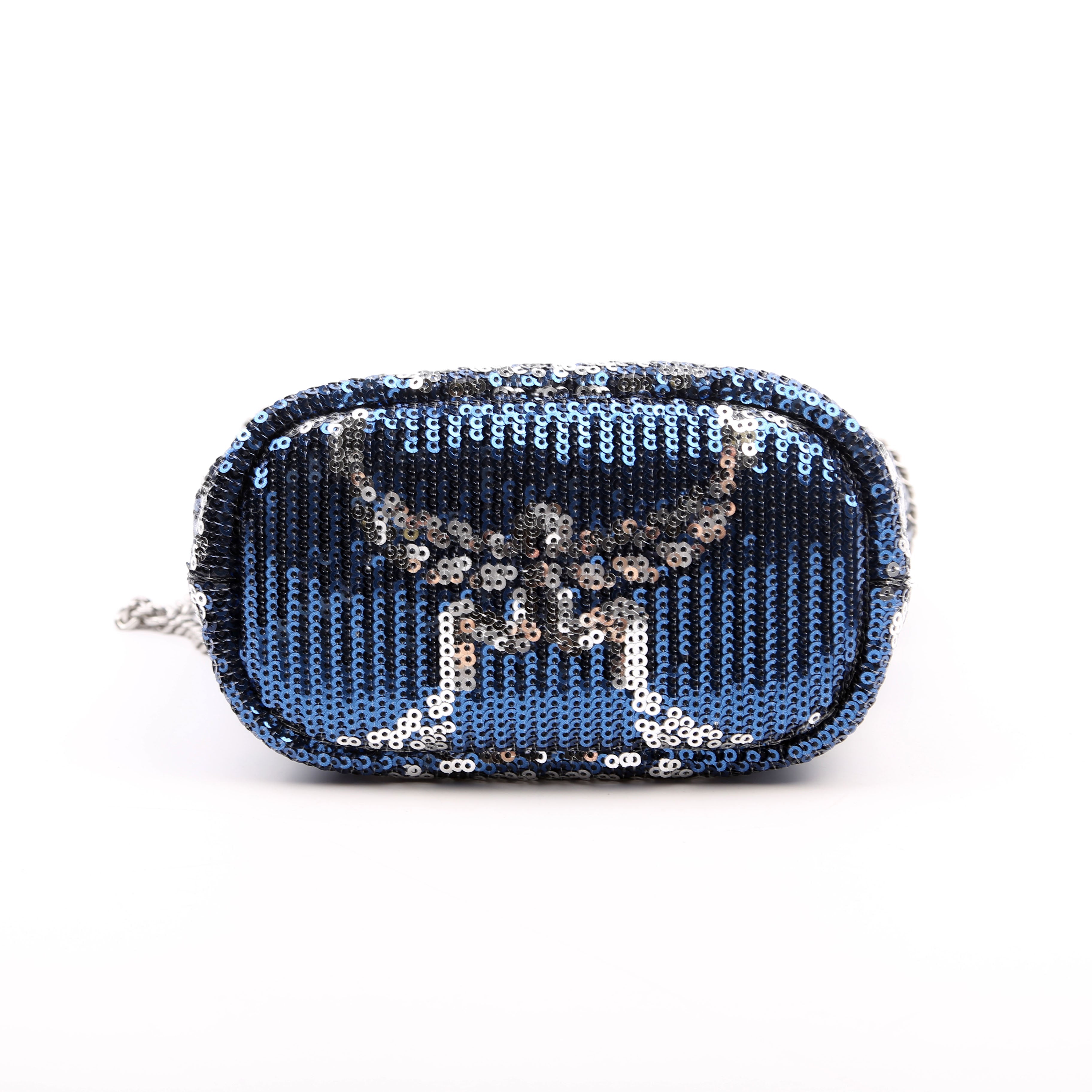 Himmel Sequin Bucket Bag Blue/Silver