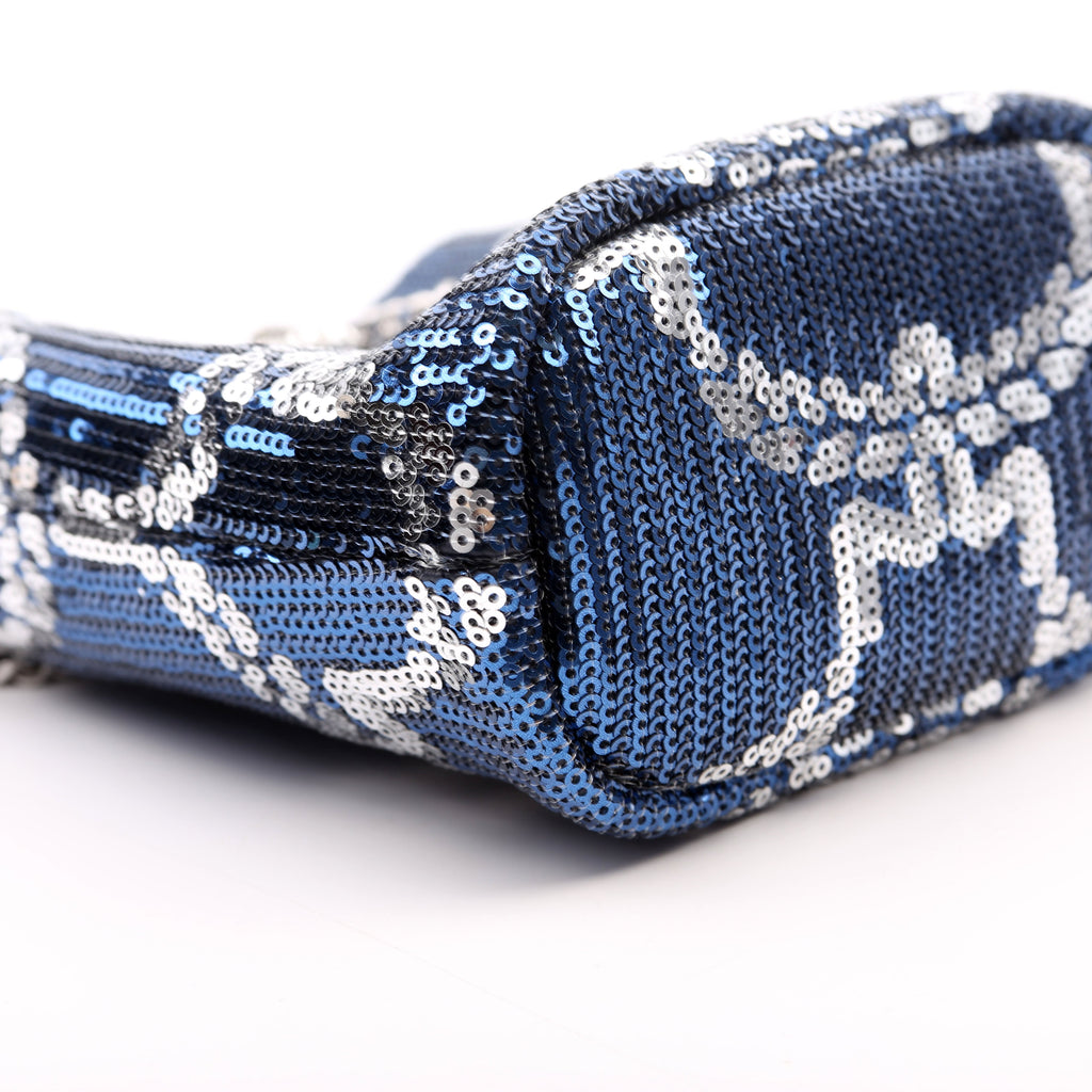 Himmel Sequin Bucket Bag Blue/Silver