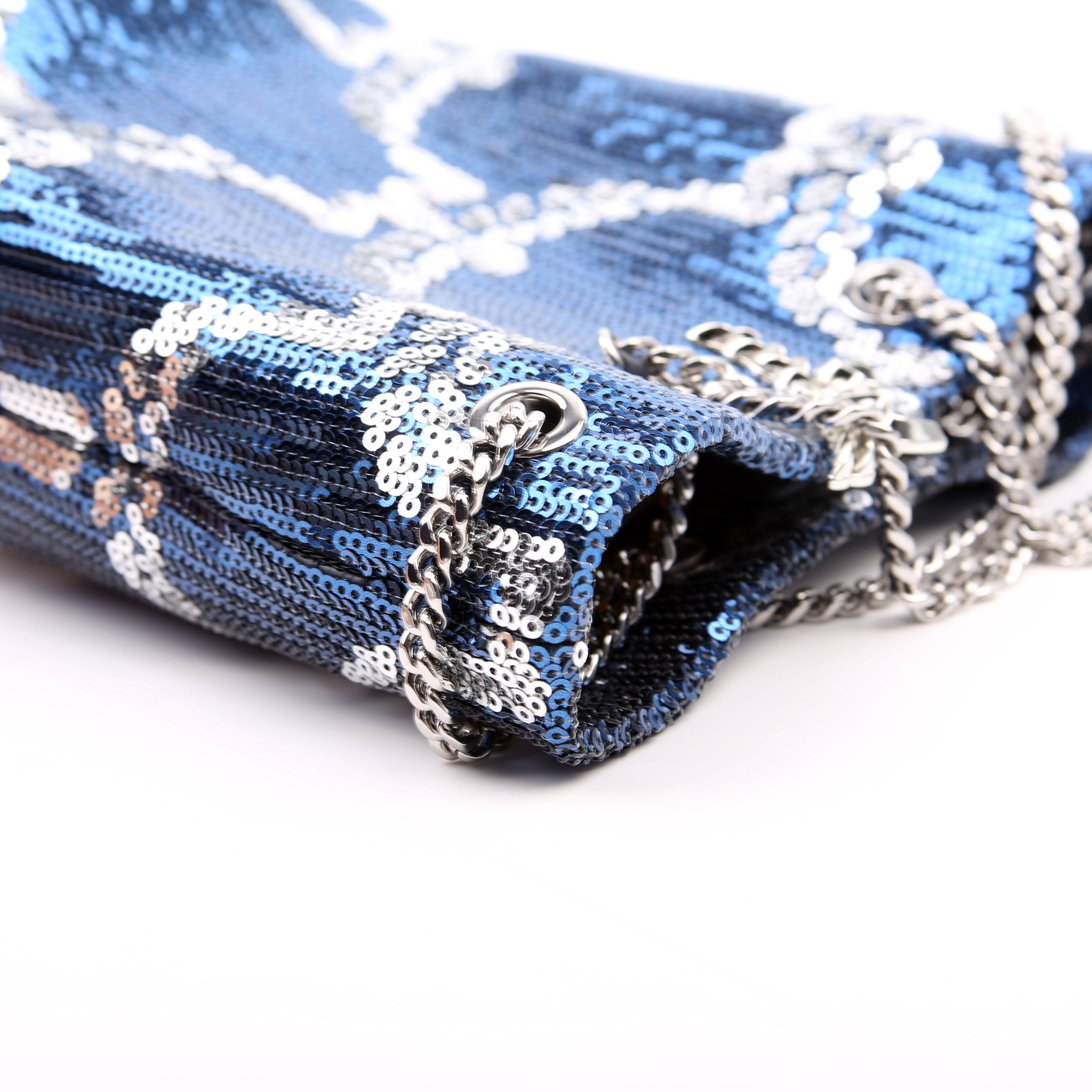 Himmel Sequin Bucket Bag Blue/Silver
