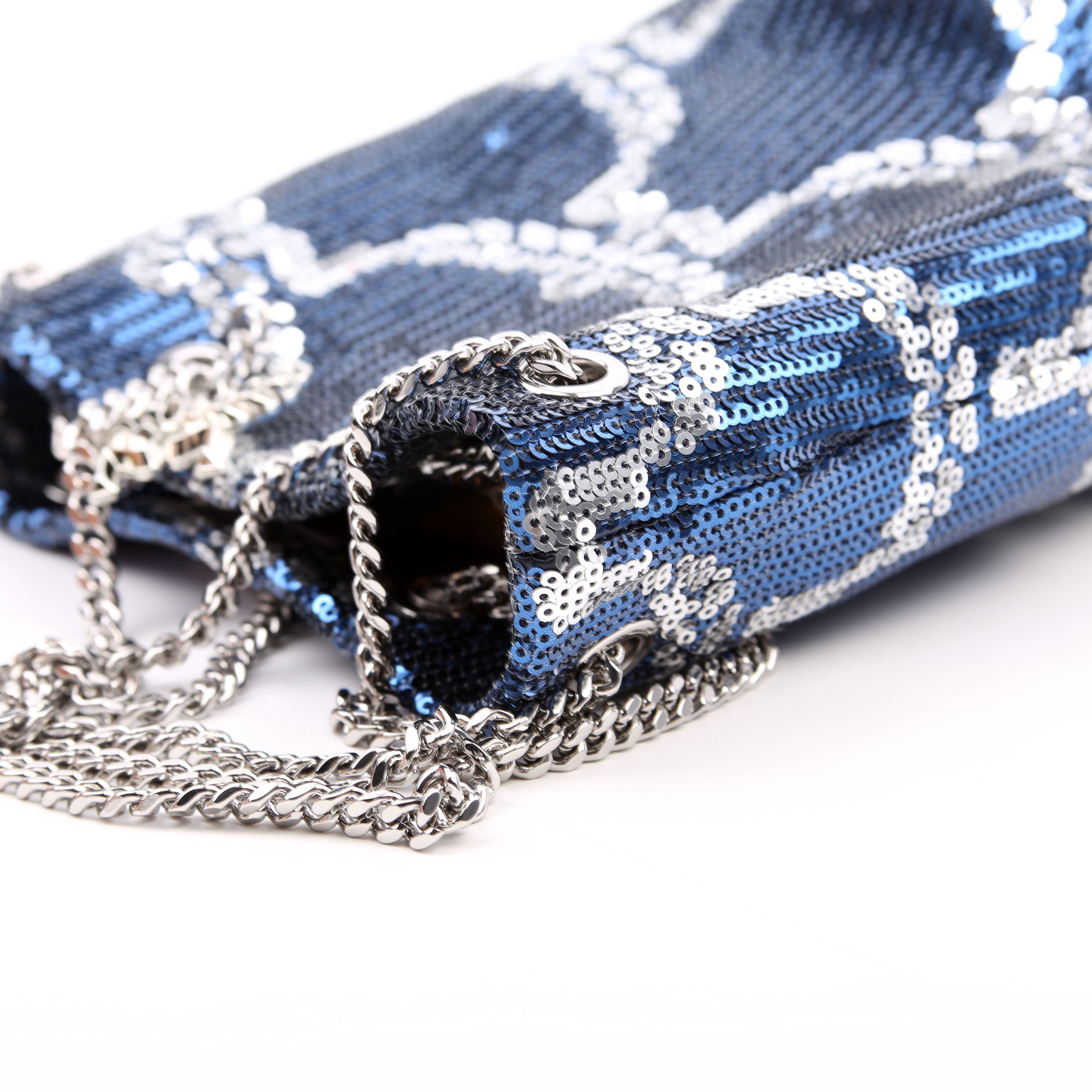 Himmel Sequin Bucket Bag Blue/Silver