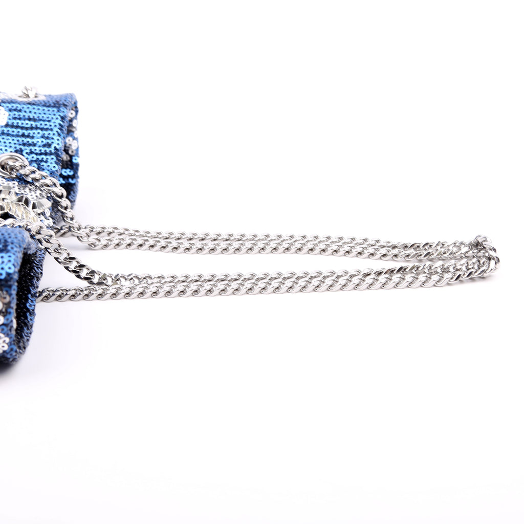 Himmel Sequin Bucket Bag Blue/Silver