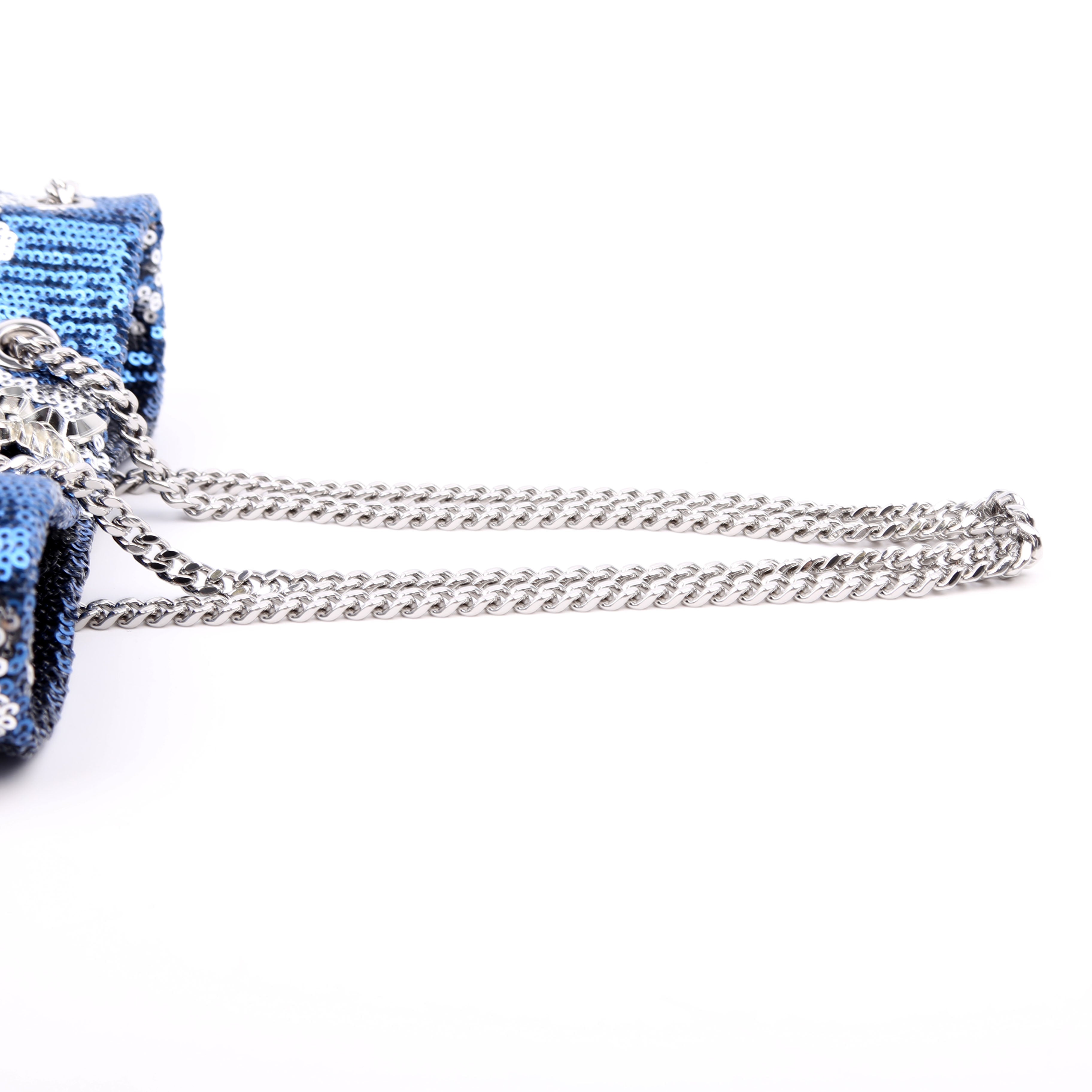 Himmel Sequin Bucket Bag Blue/Silver