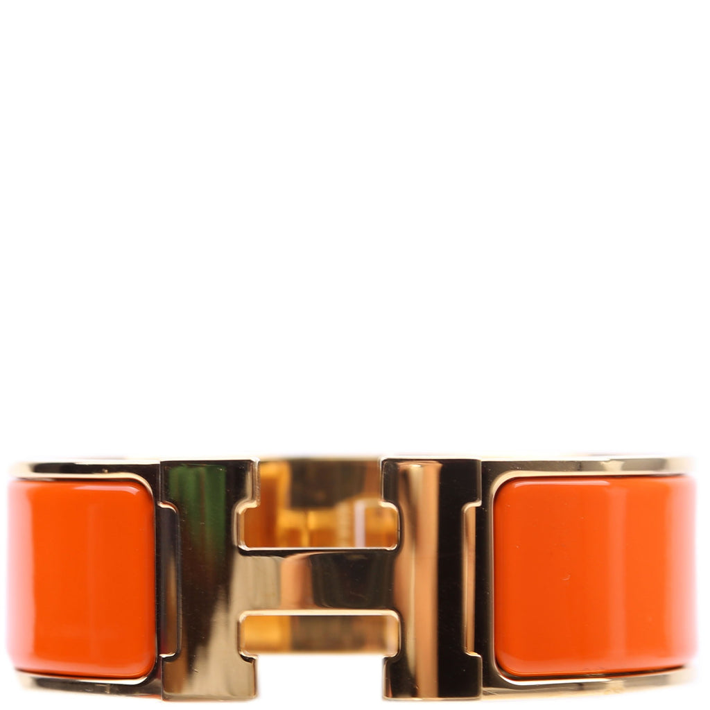 Clic Clac Wide PM Bracelet Gold/Orange
