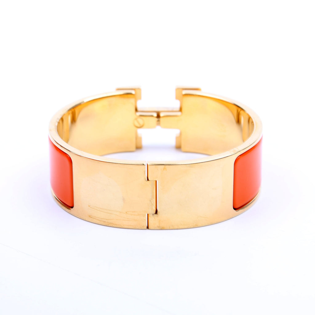 Clic Clac Wide PM Bracelet Gold/Orange
