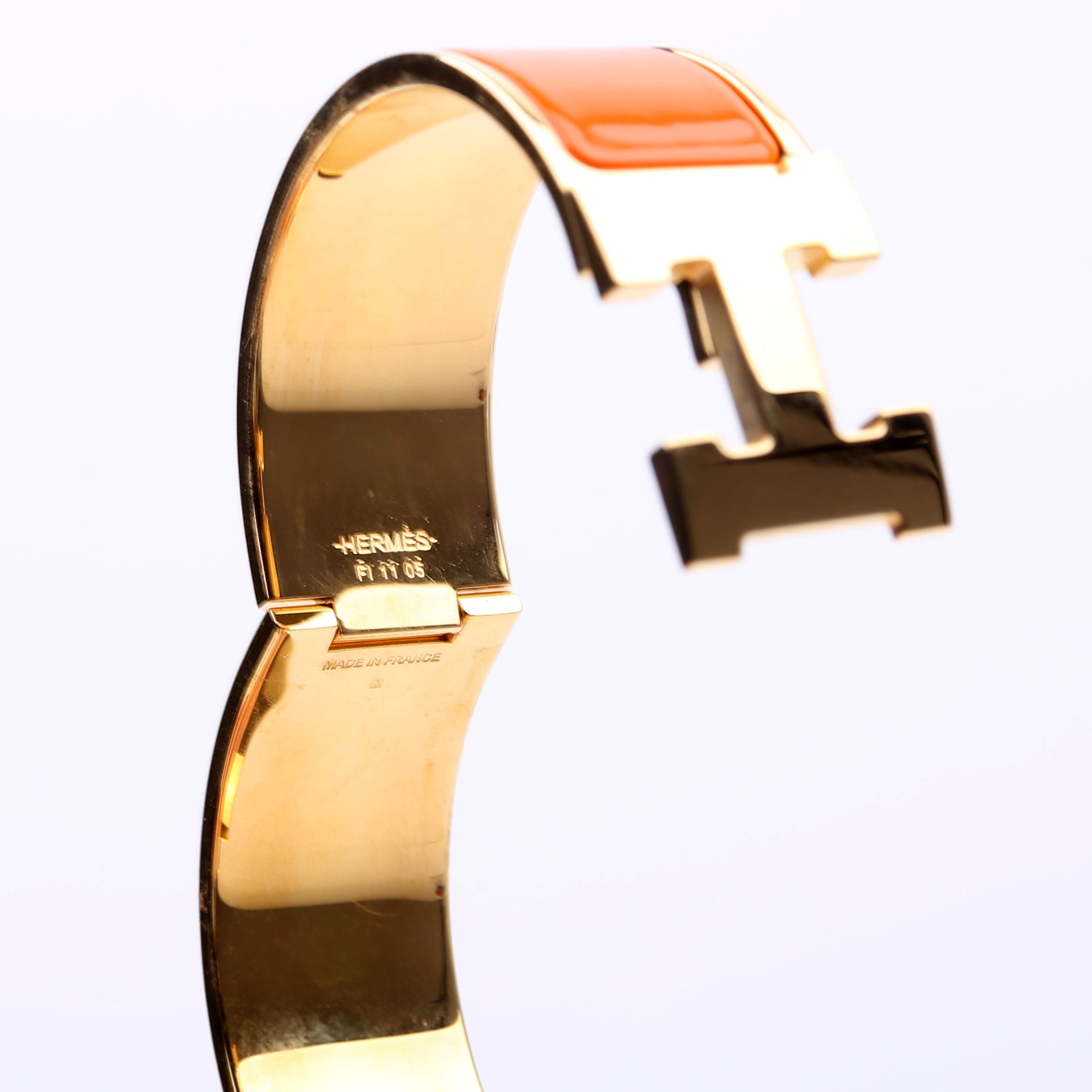 Clic Clac Wide PM Bracelet Gold/Orange