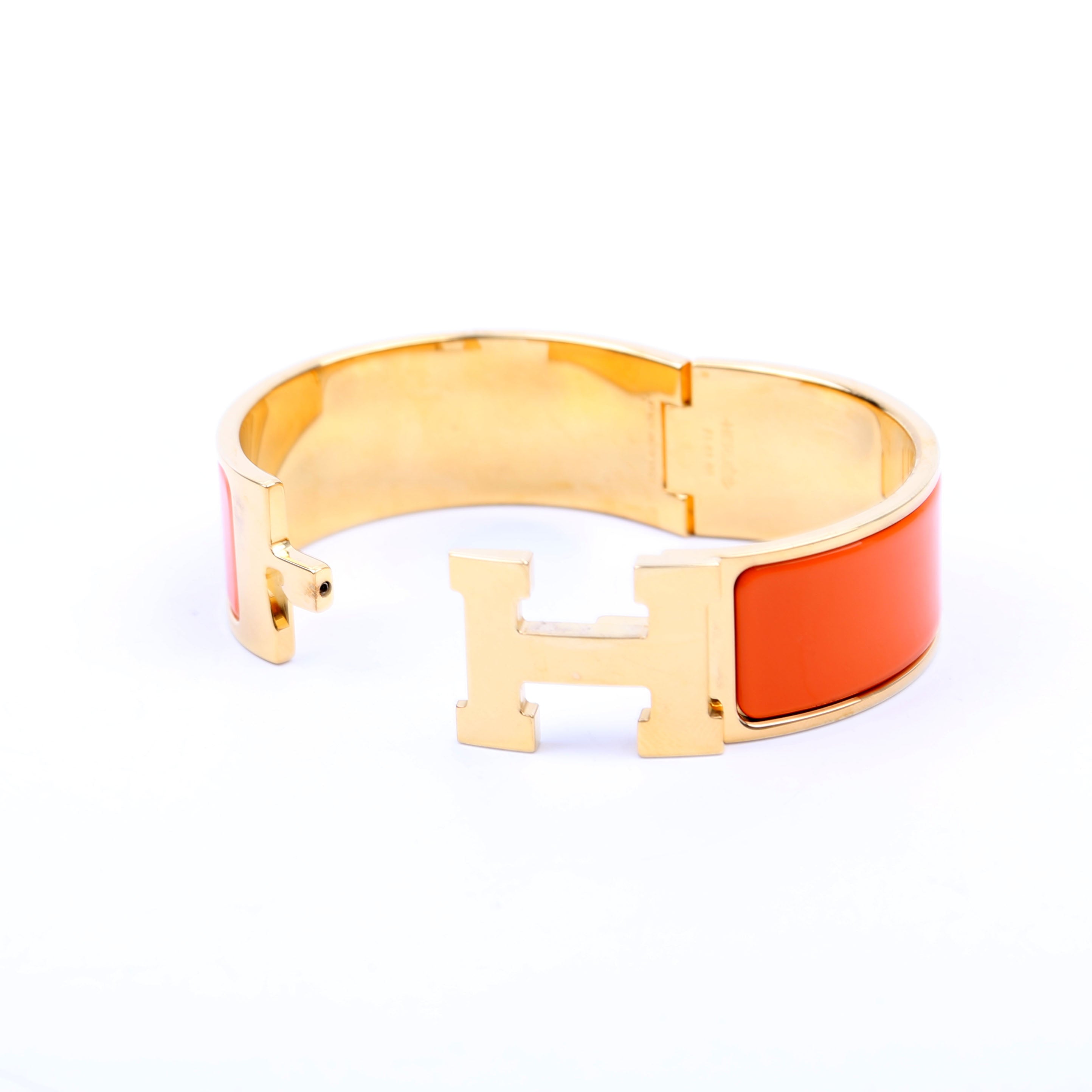 Clic Clac Wide PM Bracelet Gold/Orange