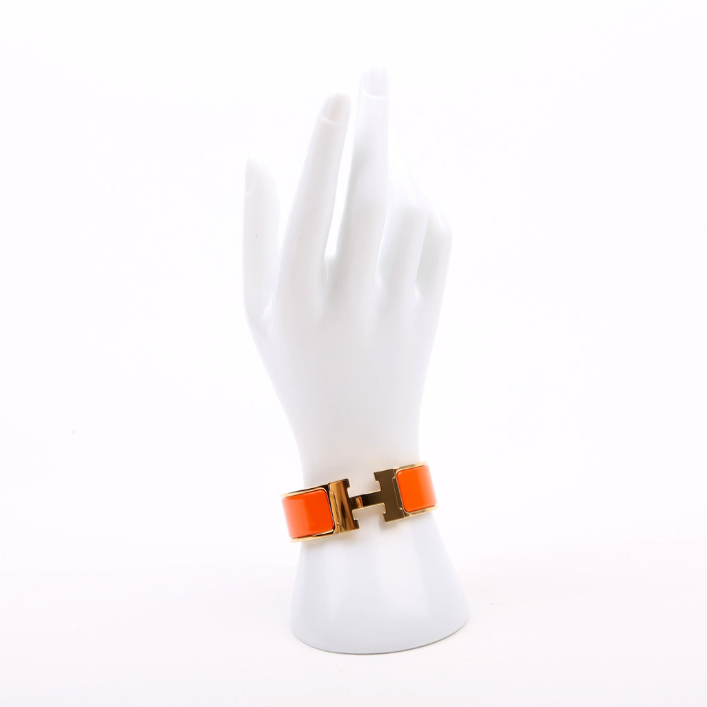 Clic Clac Wide PM Bracelet Gold/Orange