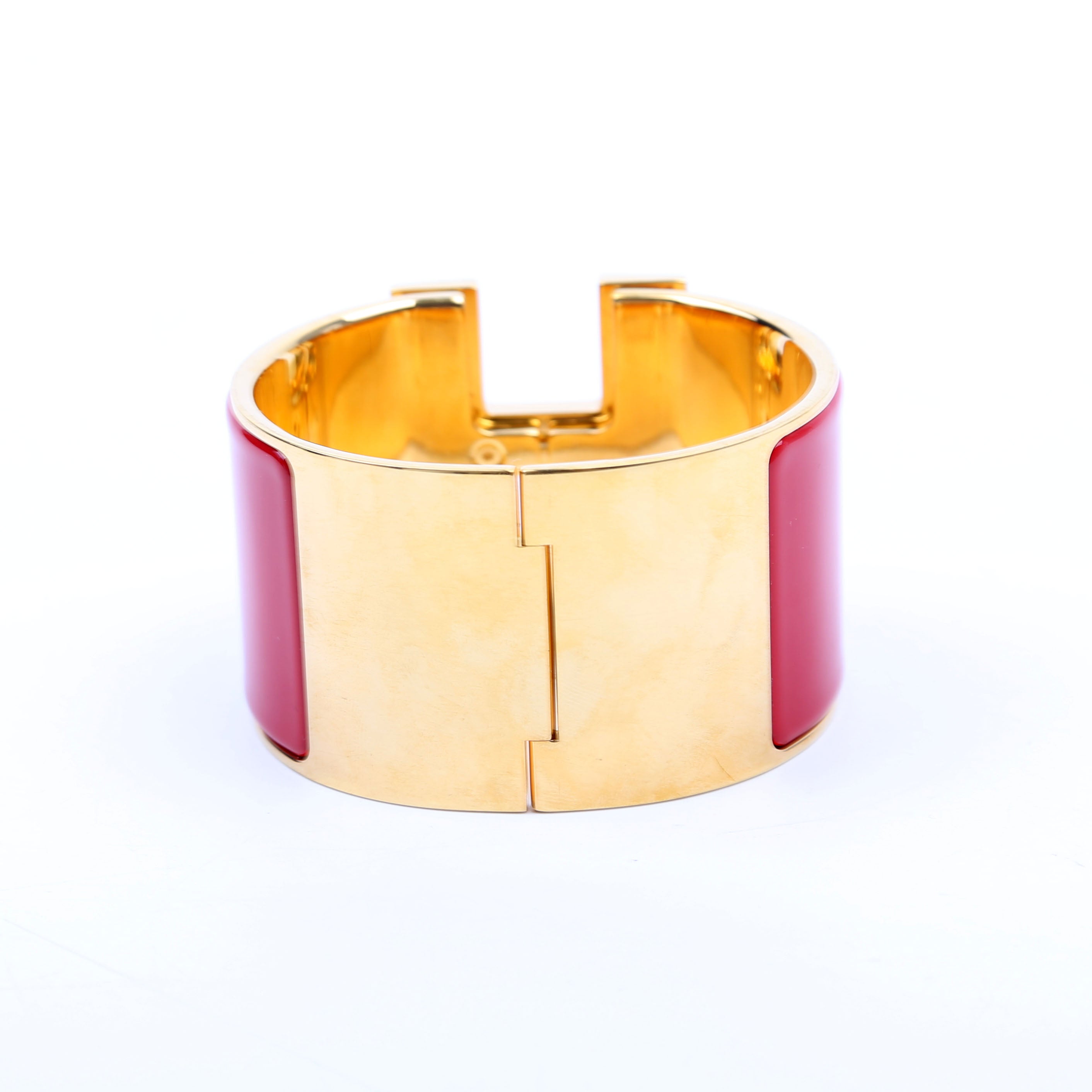 Clic Clac Extra Wide PM Bracelet Gold/Red