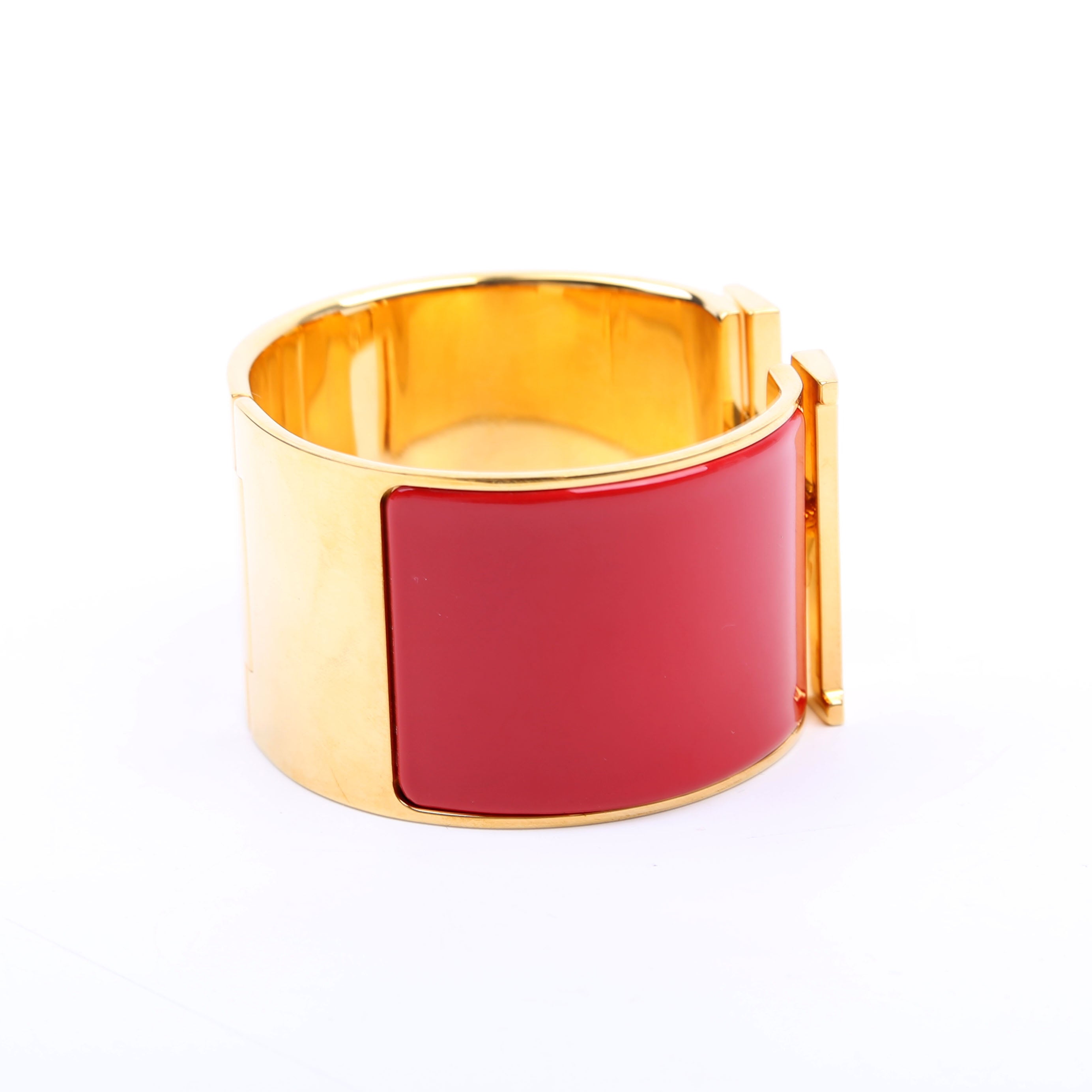 Clic Clac Extra Wide PM Bracelet Gold/Red