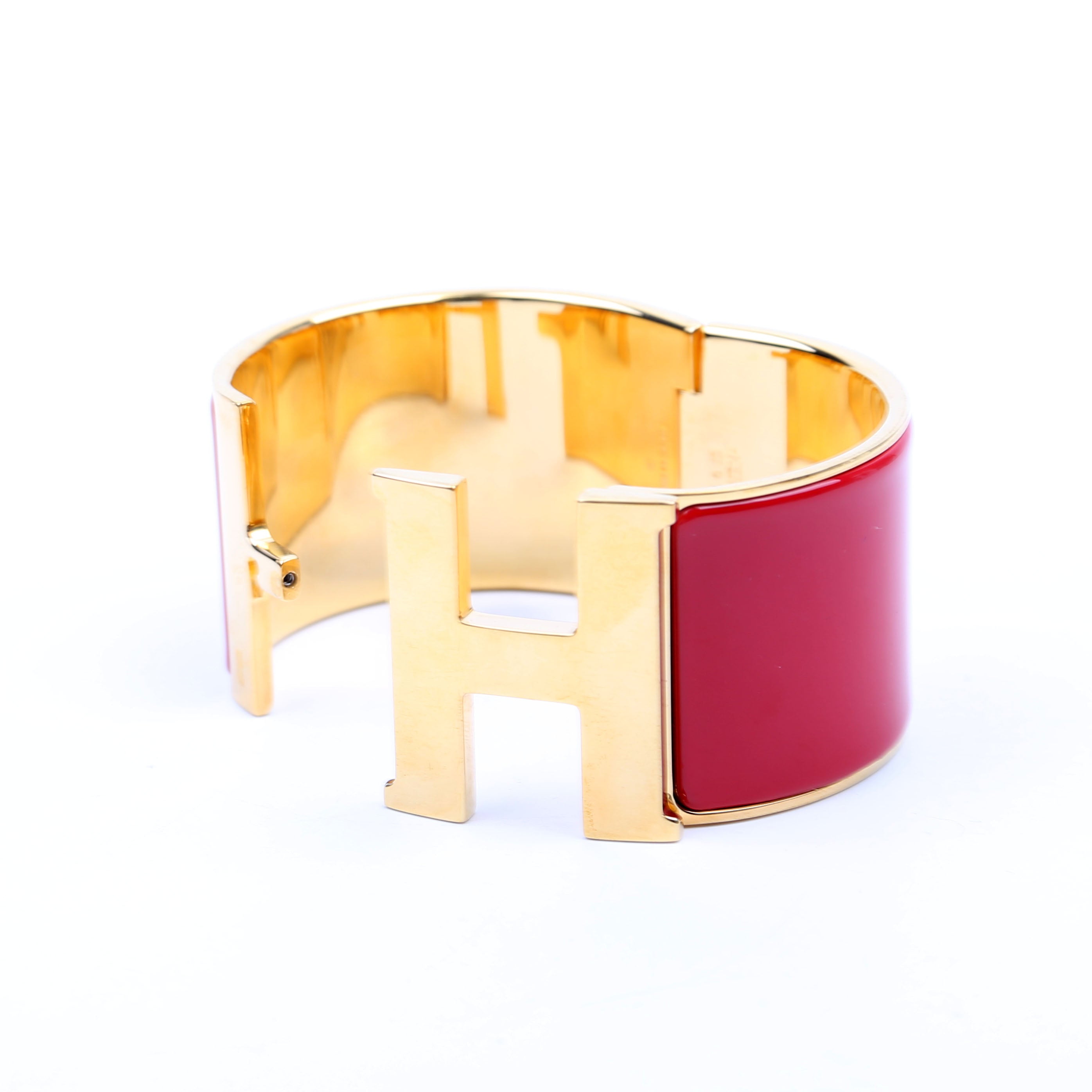 Clic Clac Extra Wide PM Bracelet Gold/Red