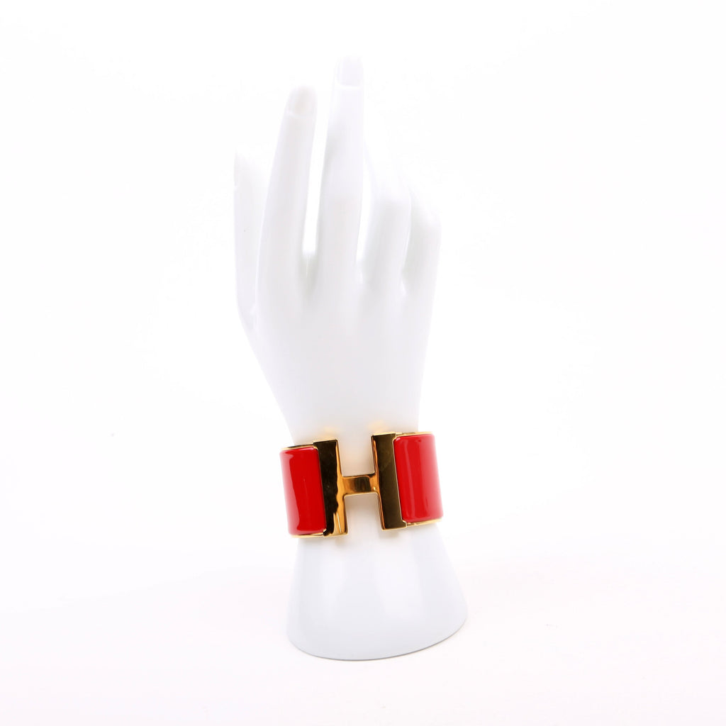 Clic Clac Extra Wide PM Bracelet Gold/Red