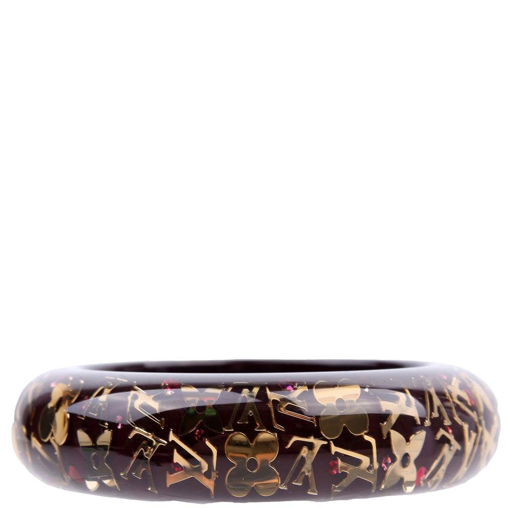 Inclusion Bangle Wide Bracelet Brown/Gold