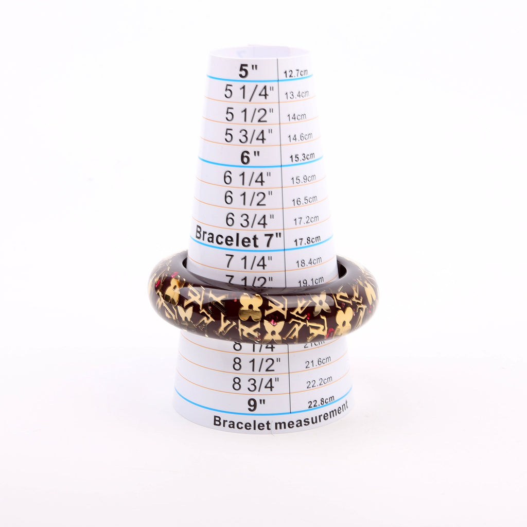 Inclusion Bangle Wide Bracelet Brown/Gold